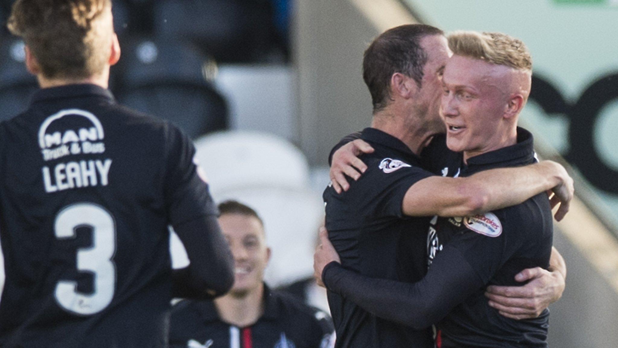 Falkirk celebrate Craig Sibbald's opener