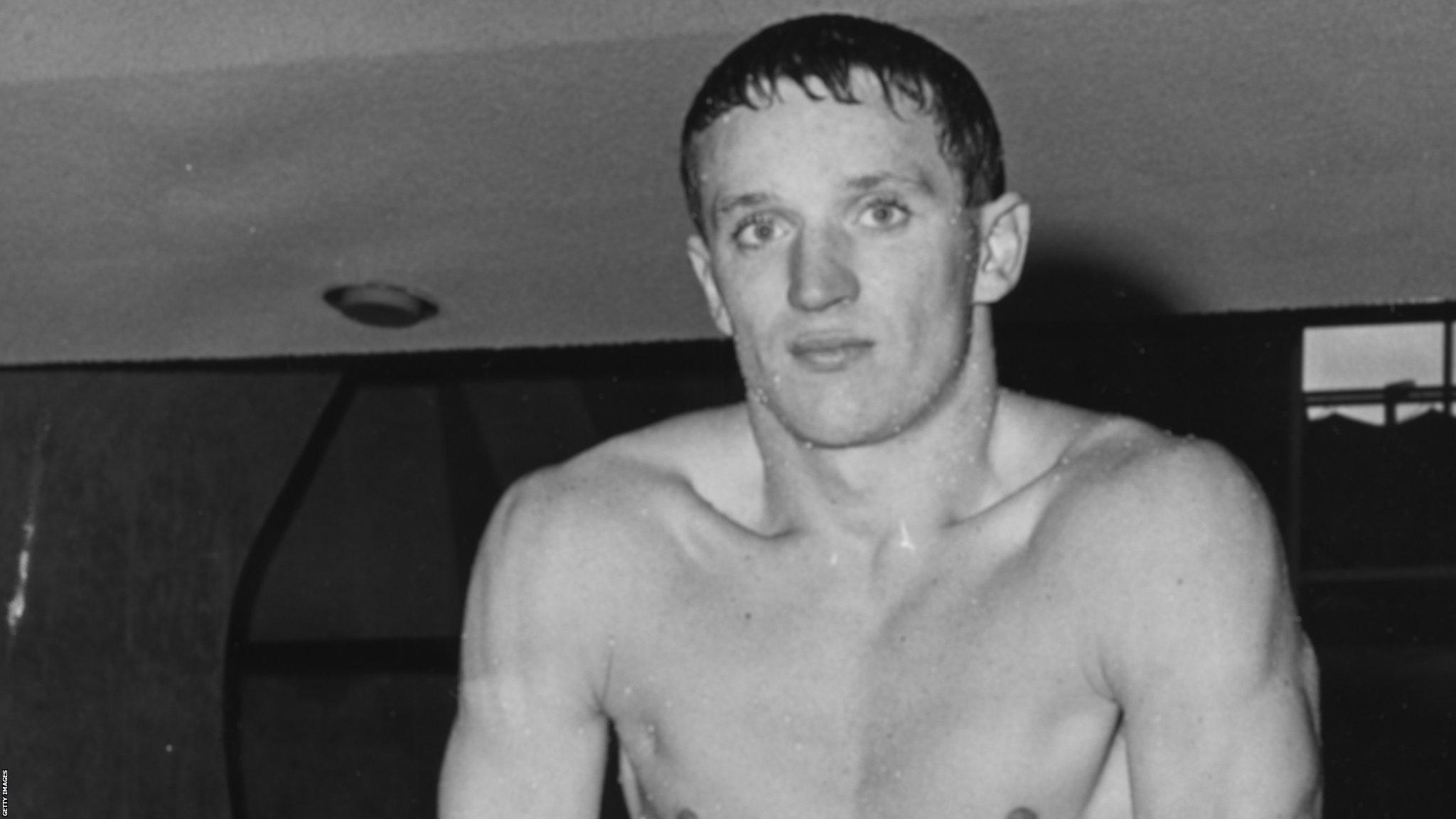 Former British Olympic diver Brian Phelps during training, at the National Recreation Centre, Crystal Palace in 1966