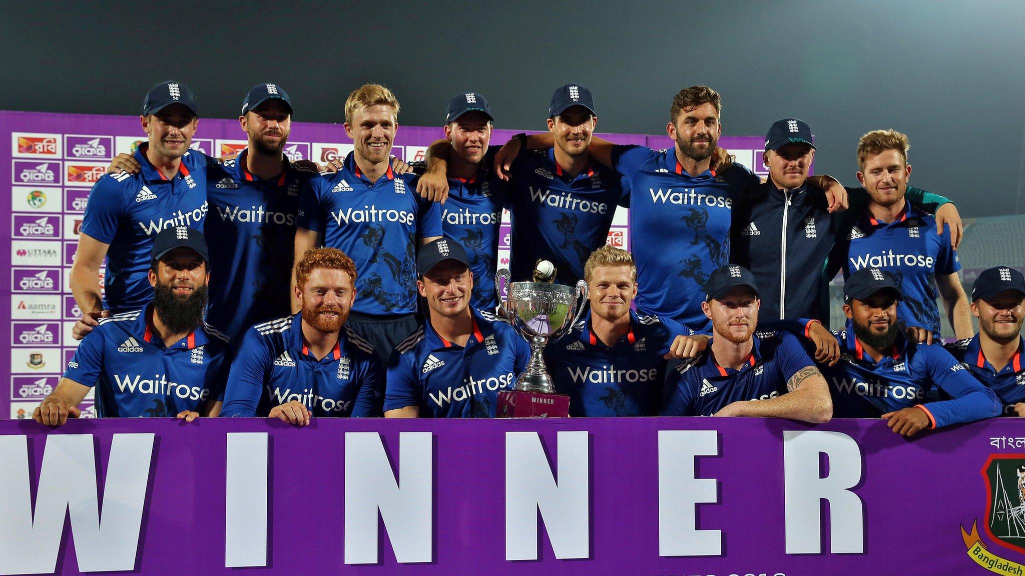 England celebrate a 2-1 series victory