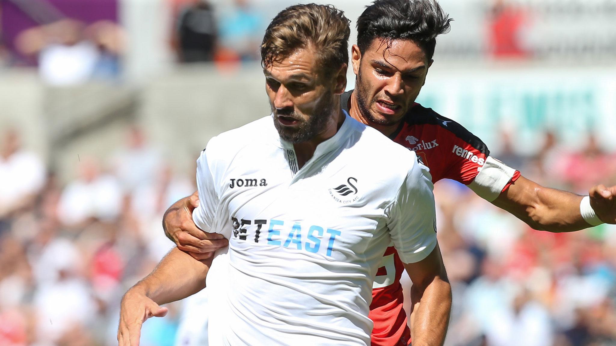 Fernando Llorente in action on his debut for Swansea City