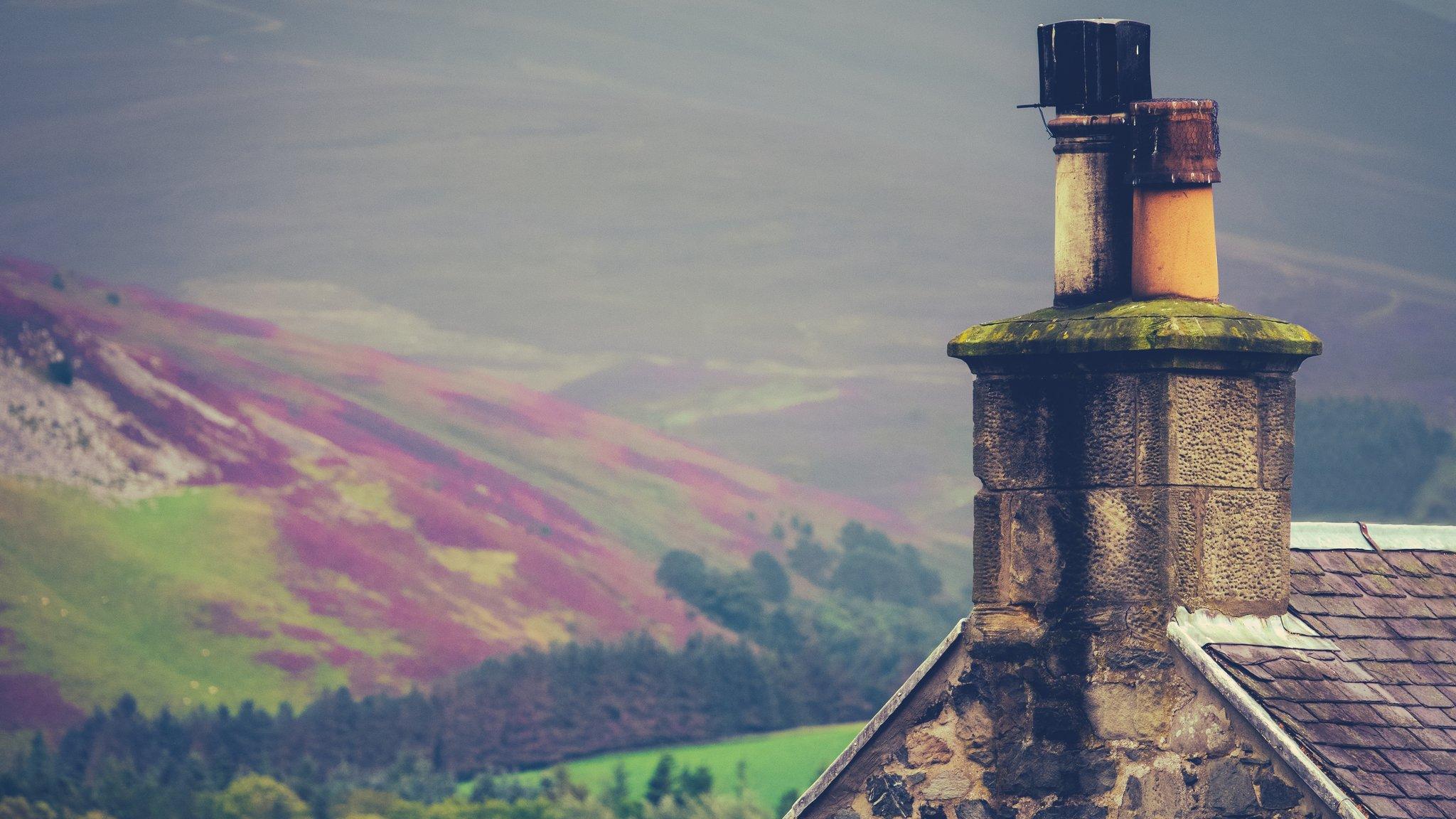 chimney on house