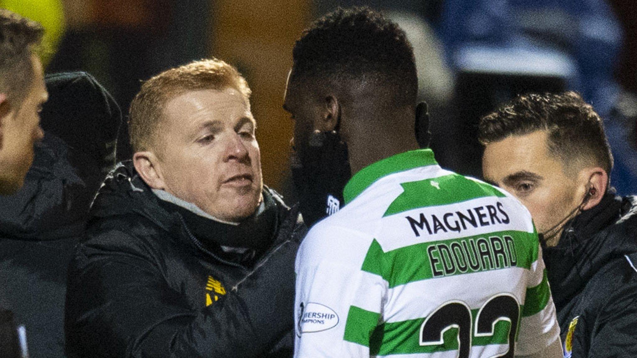 Neil Lennon and Odsonne Edouard