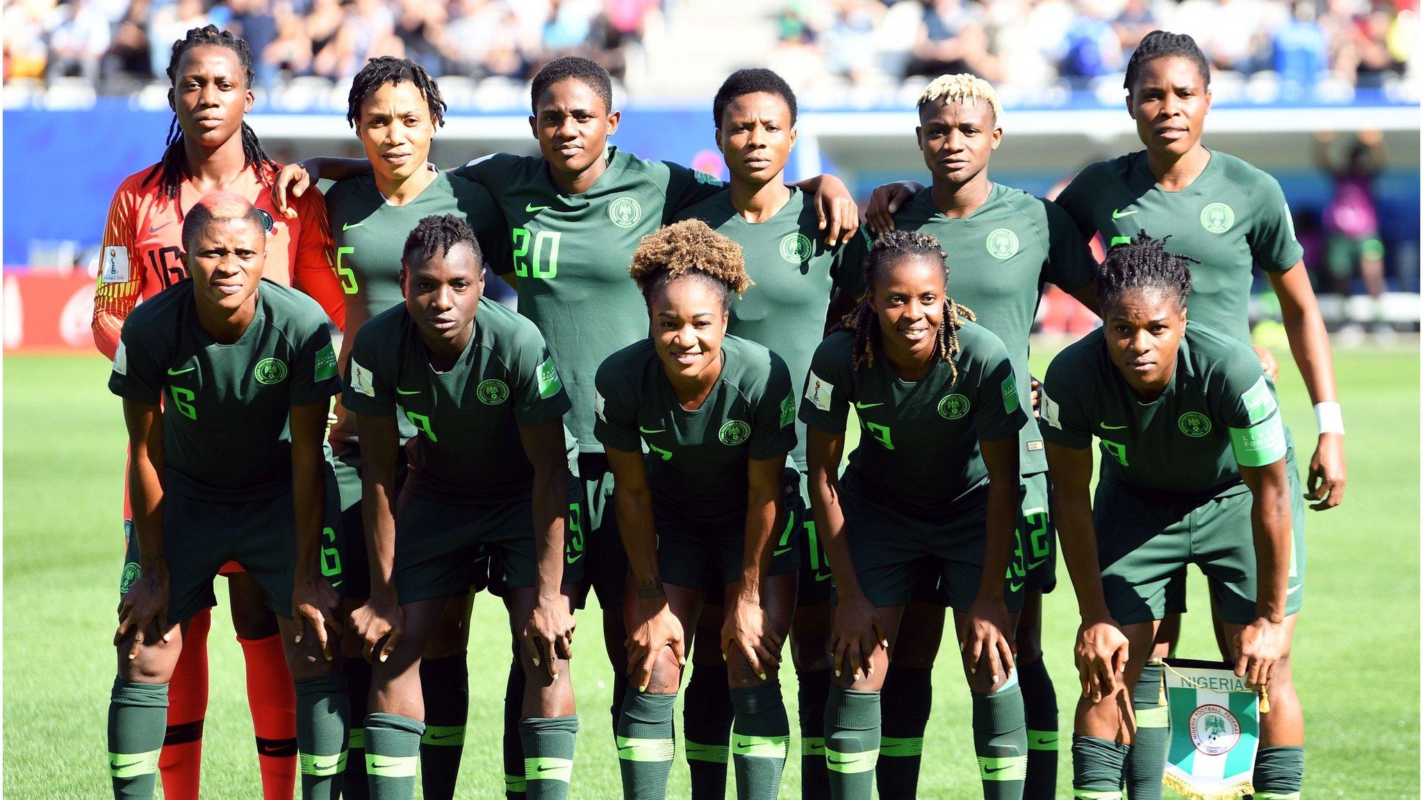 Nigeria team photo before game against Germany