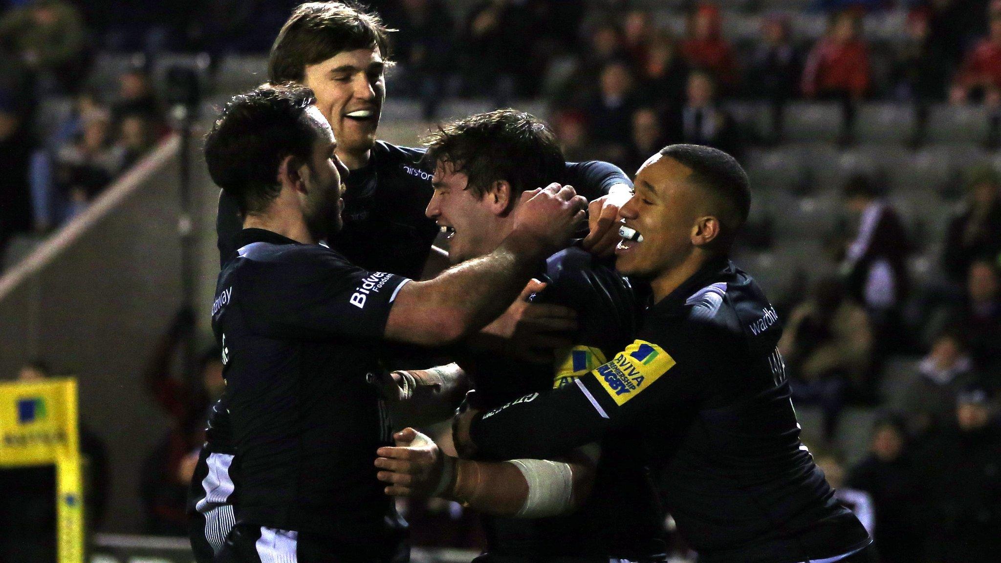 Newcastle Falcons celebrations