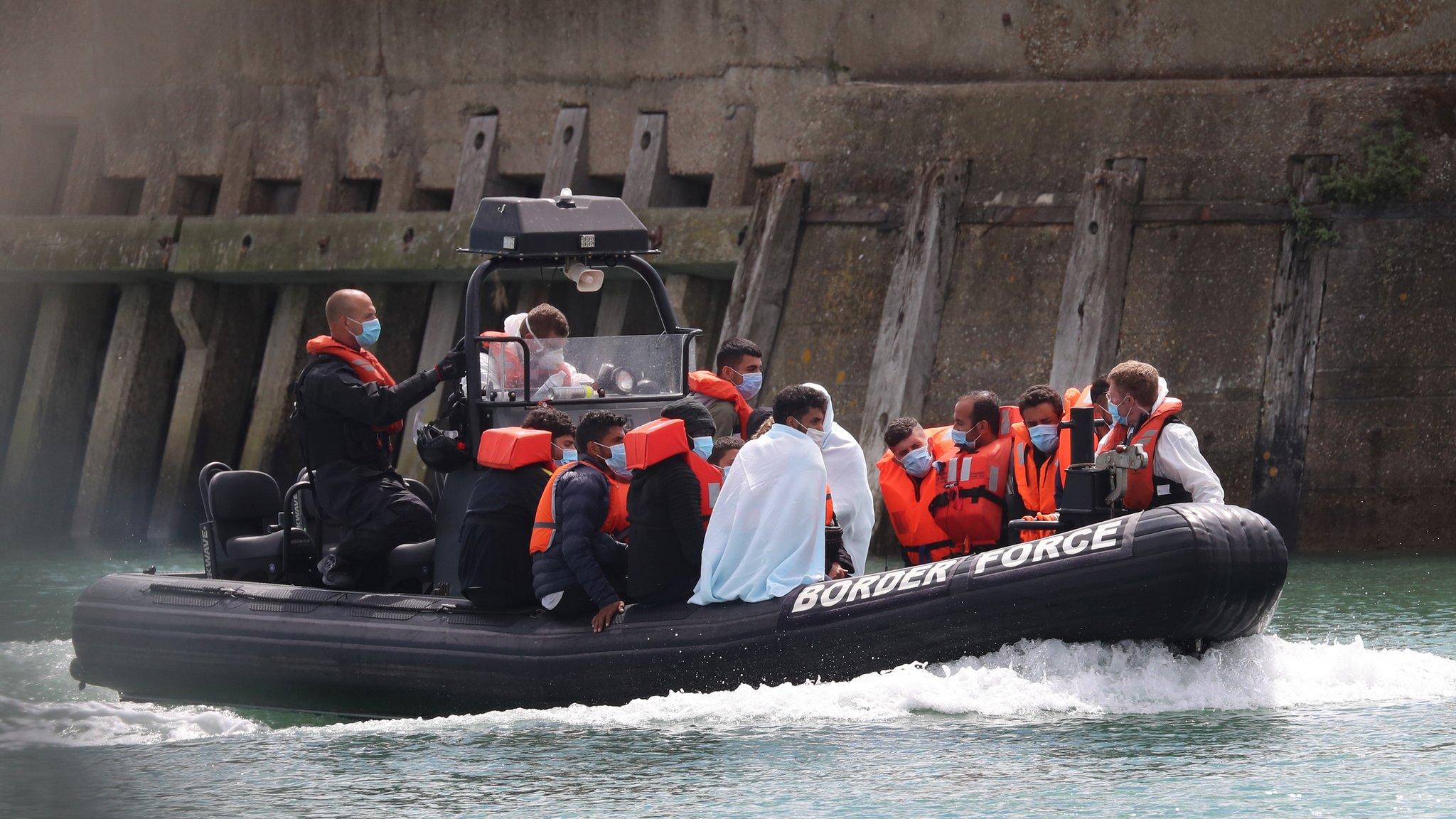 Migrants being brought to Dover