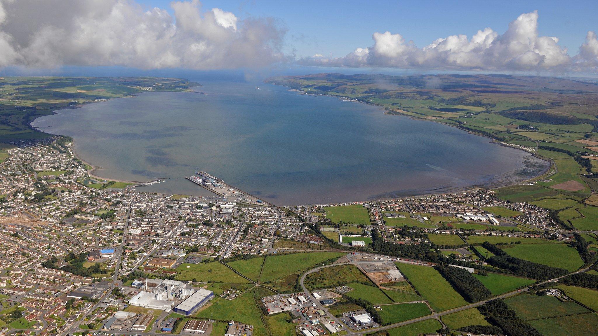 Stranraer and Cairnryan from the air