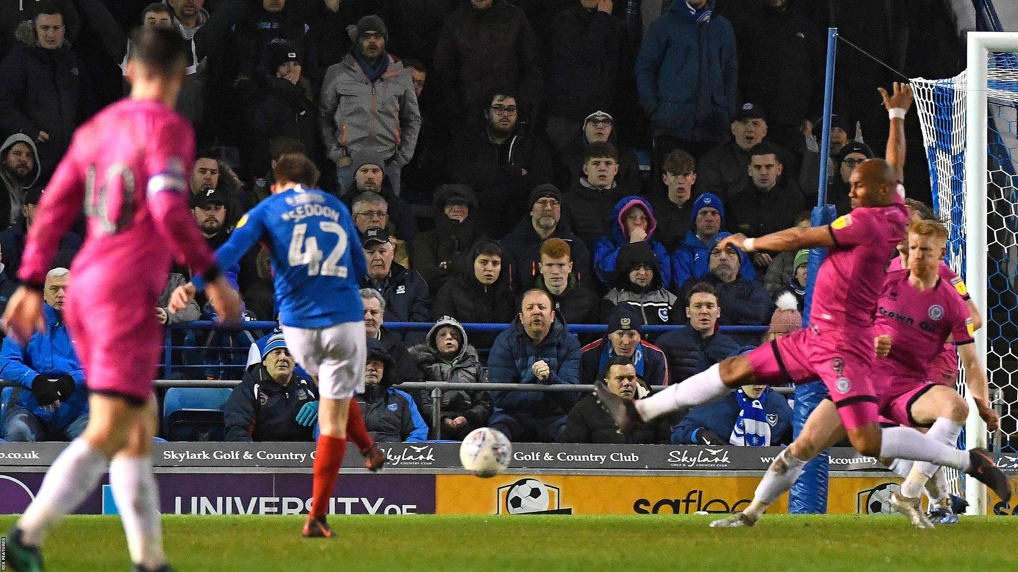 Steve Seddon was on loan at Portsmouth in January 2020