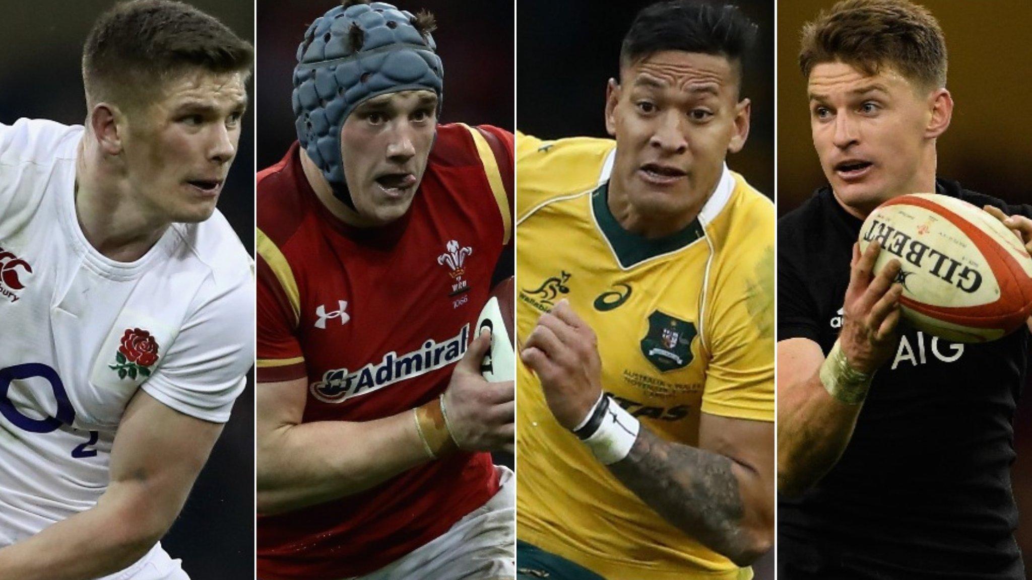 Owen Farrell, Jonathan Davies, Isreal Folau and Beaden Barrett