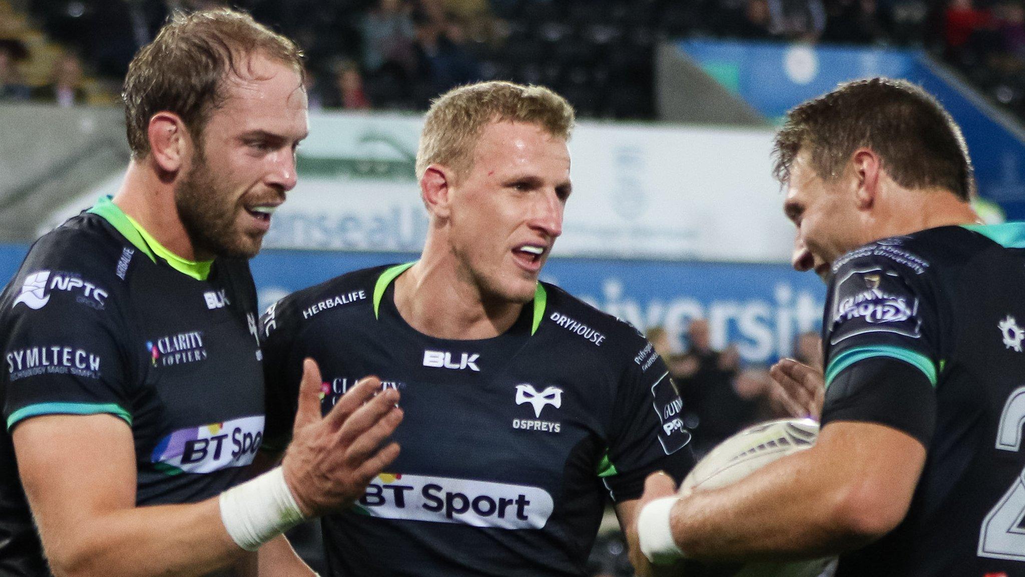 Alun Wyn Jones, Ben John and Dan Biggar