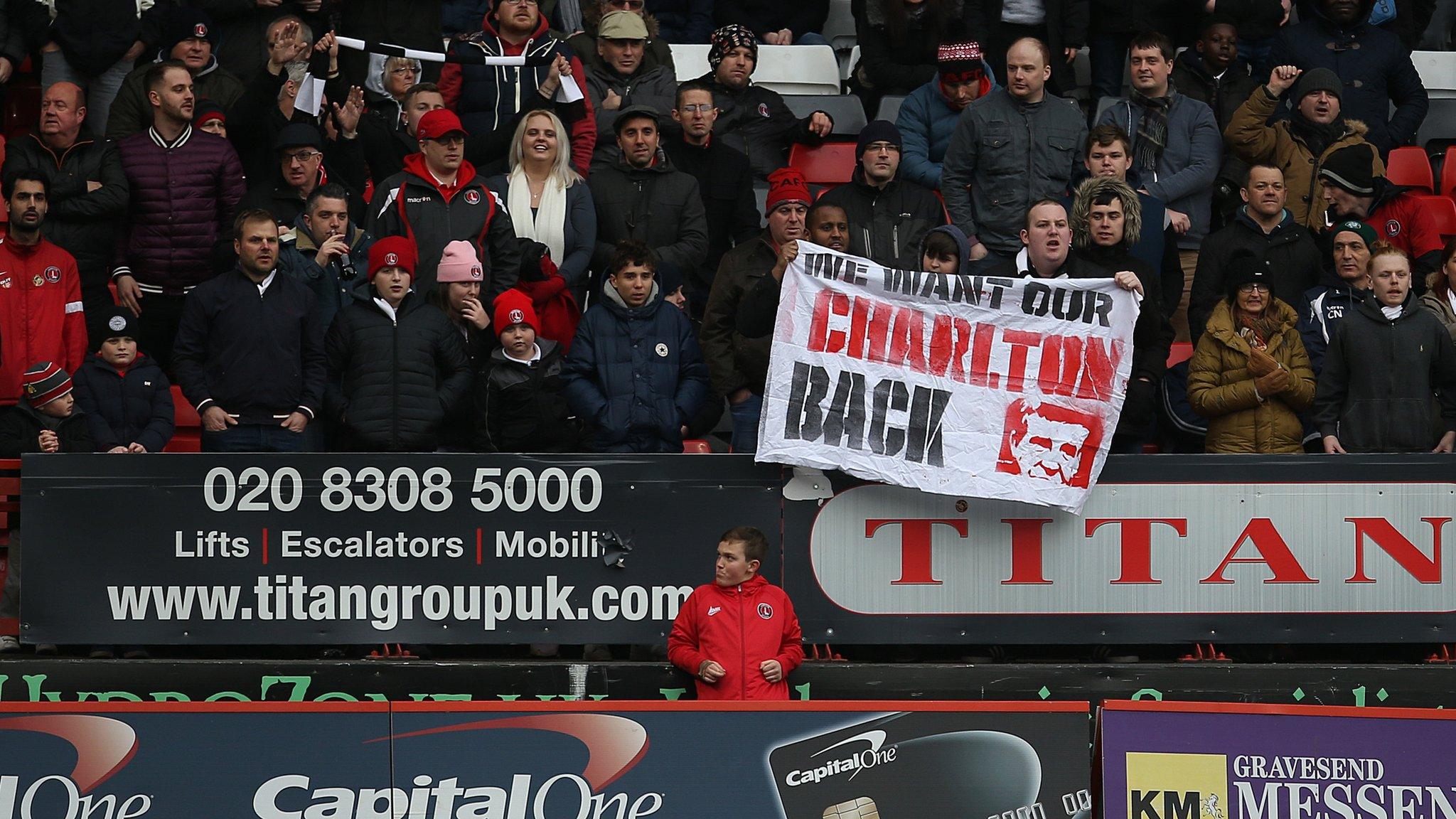 Charlton fans protest