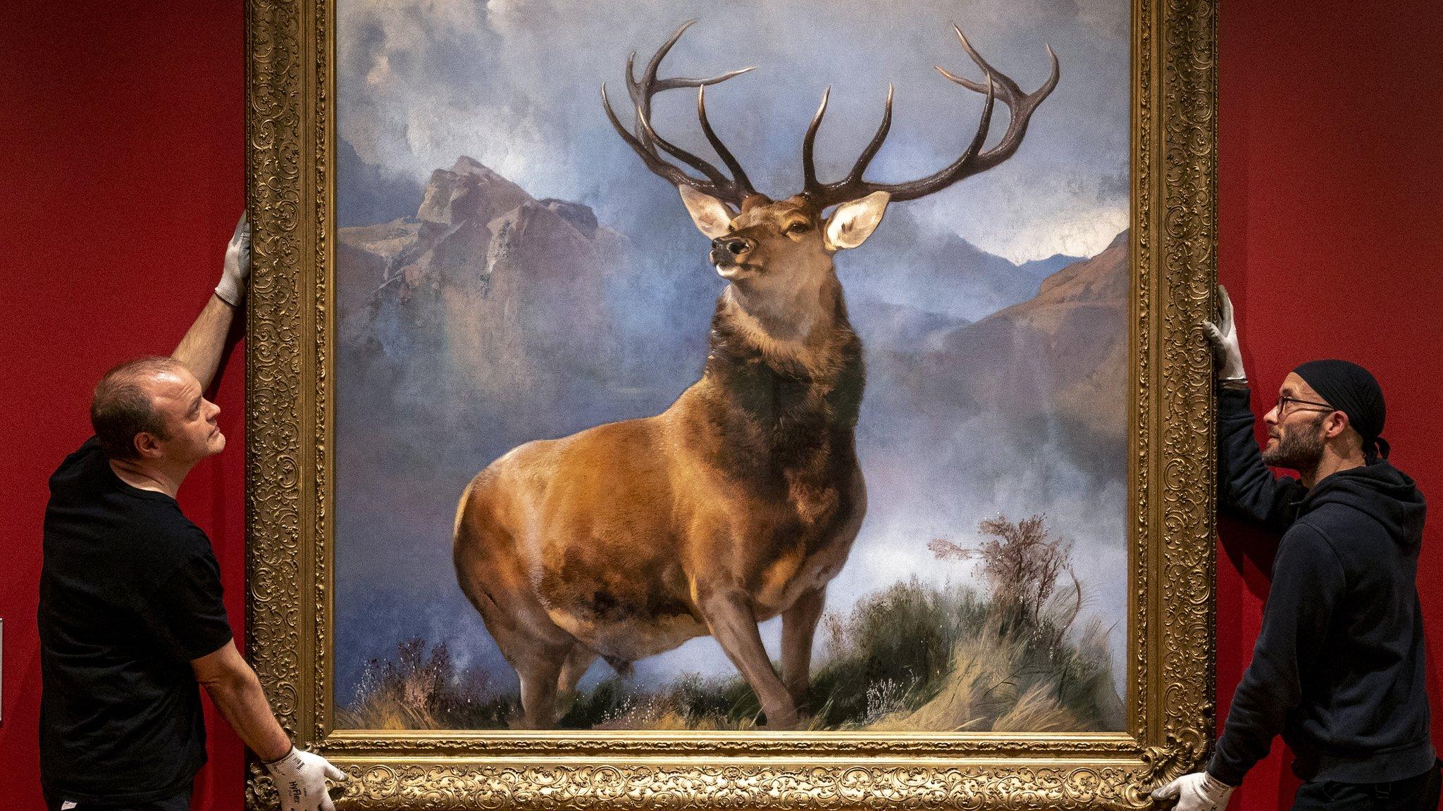 Sir Edwin Landseer, Monarch of the Glen. Oil on canvas. Purchased by the National Galleries