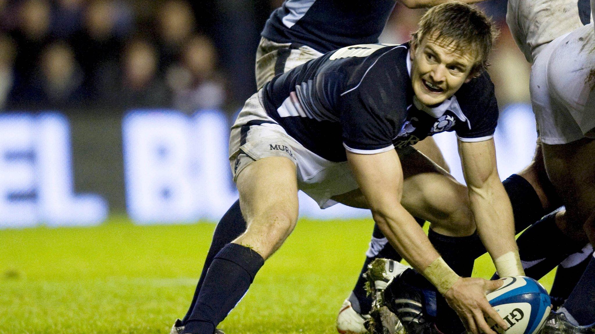 Rory Lawson playing for Scotland against Australia in 2009