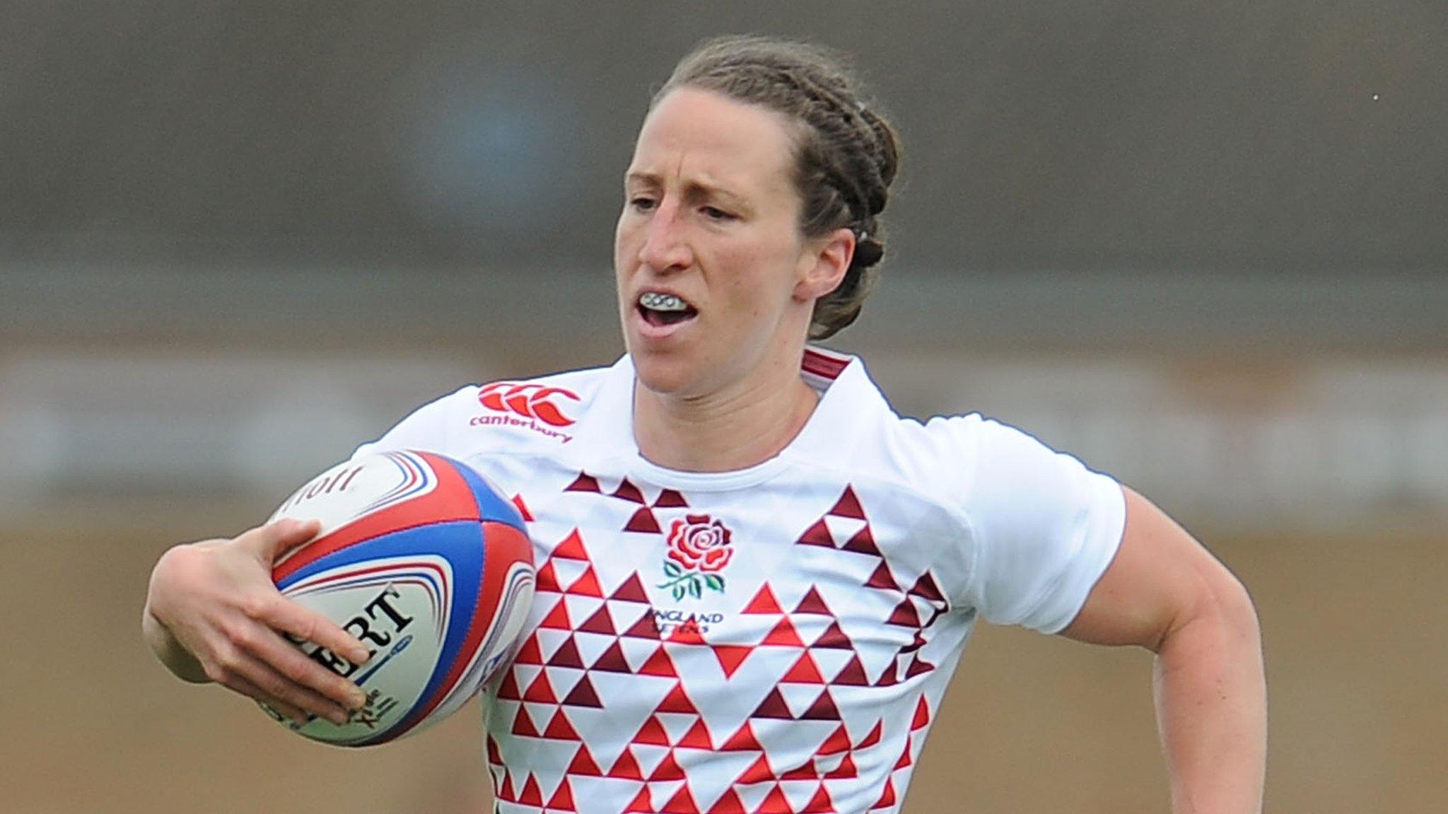 Kat Merchant playing for England