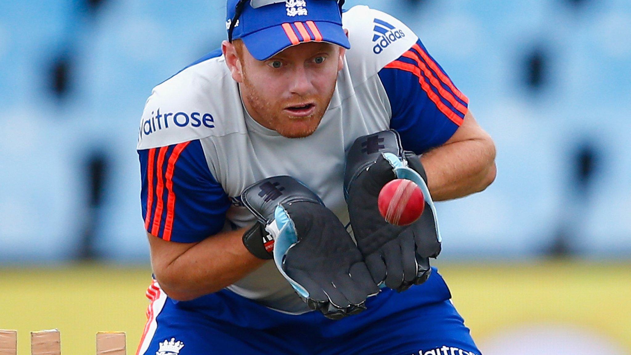 England's Jonny Bairstow practising ahead of the final Test in Centurion