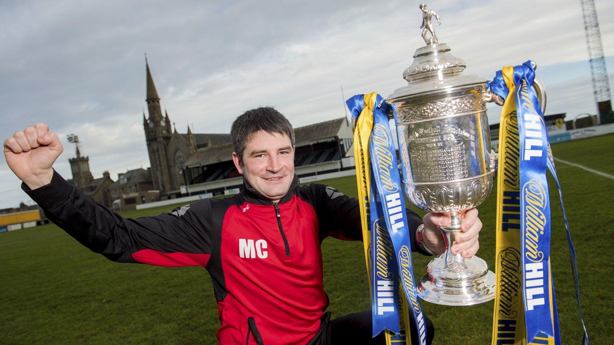 Mark Cowie with the Scottish Cup