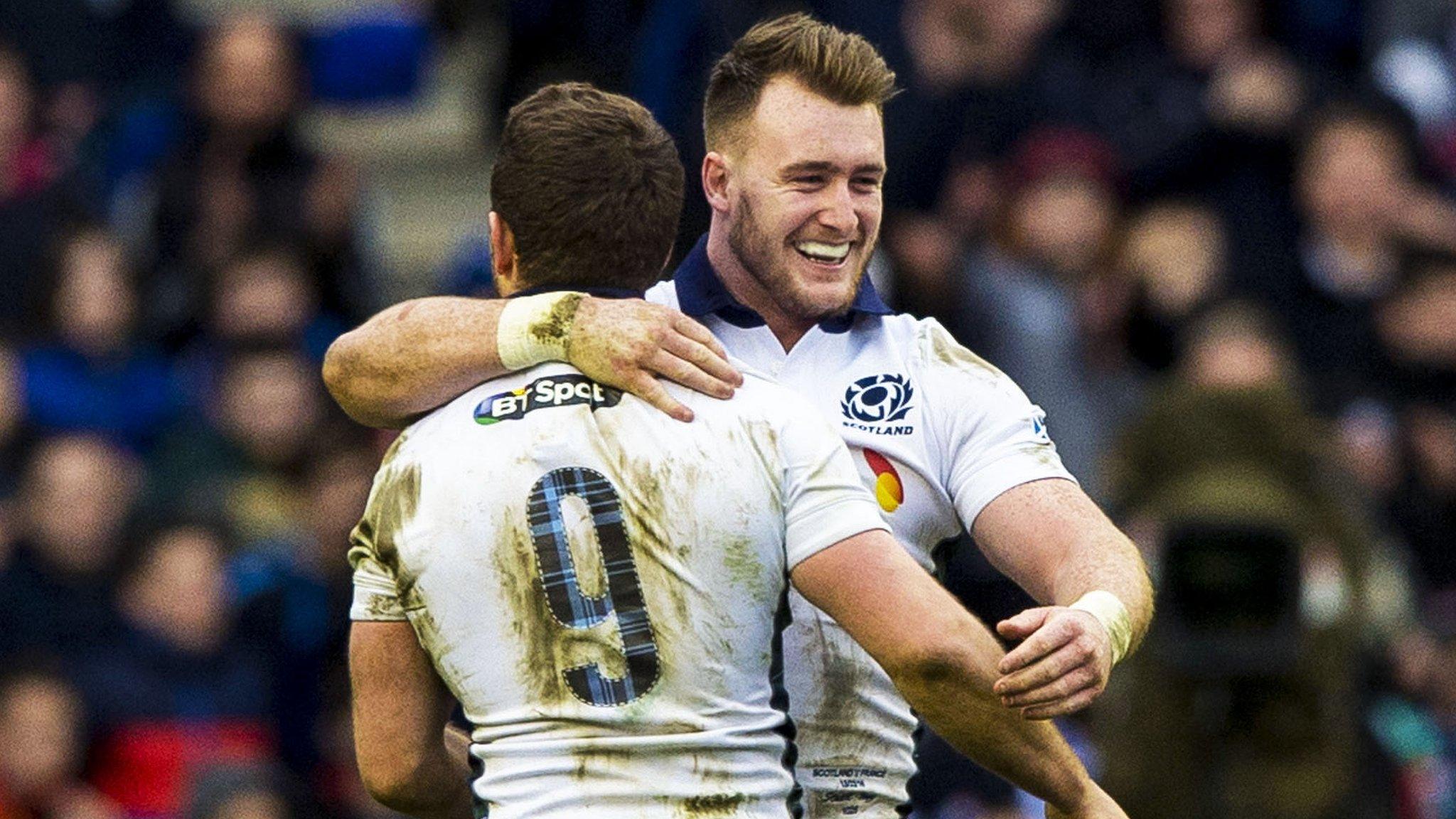 Scotland's Stuart Hogg and Greig Laidlaw