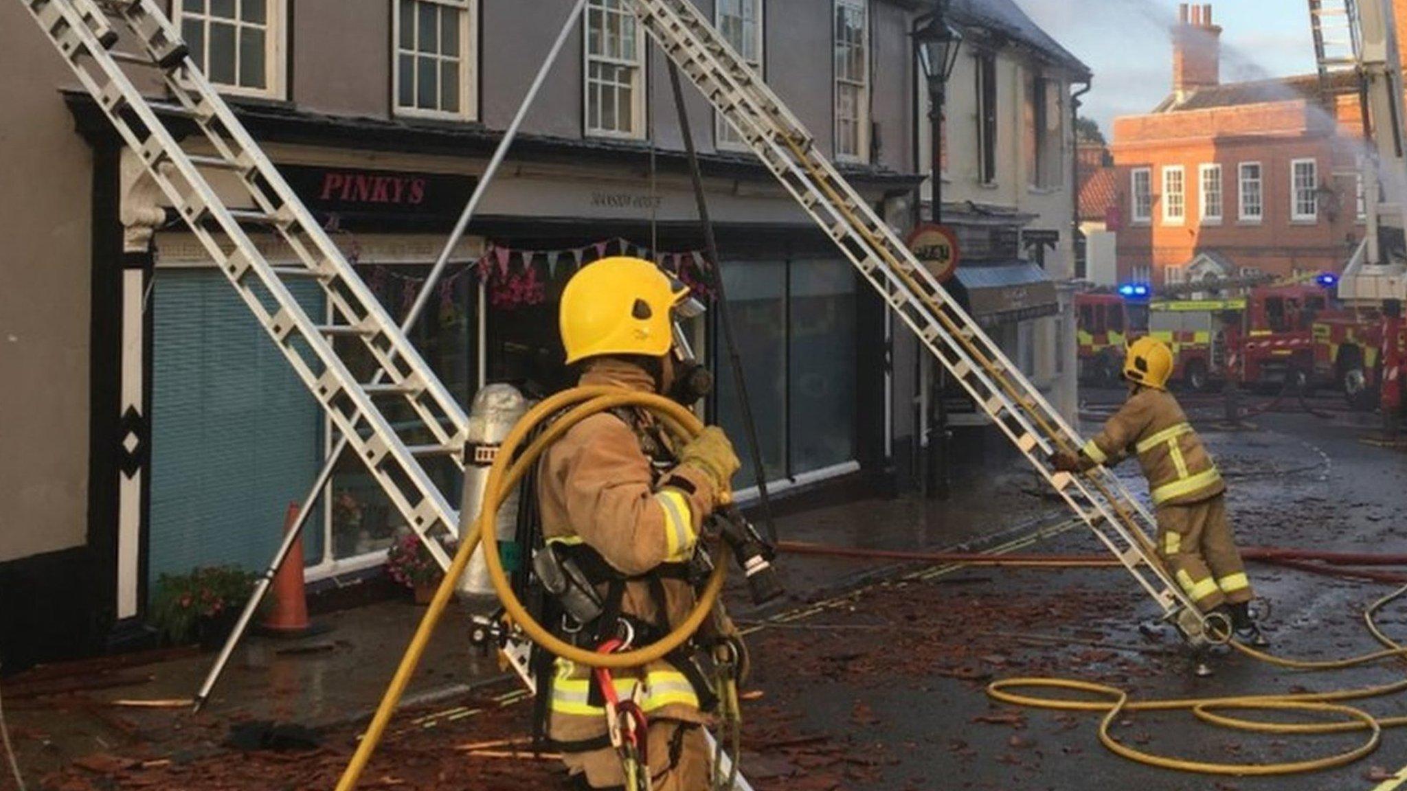 The fire in Halesworth