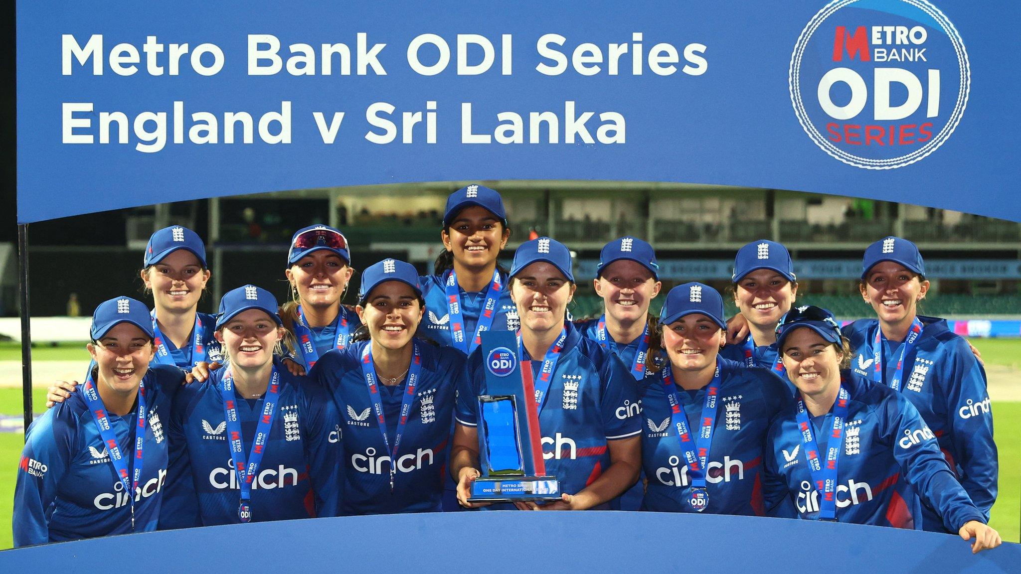 England with the ODI series trophy