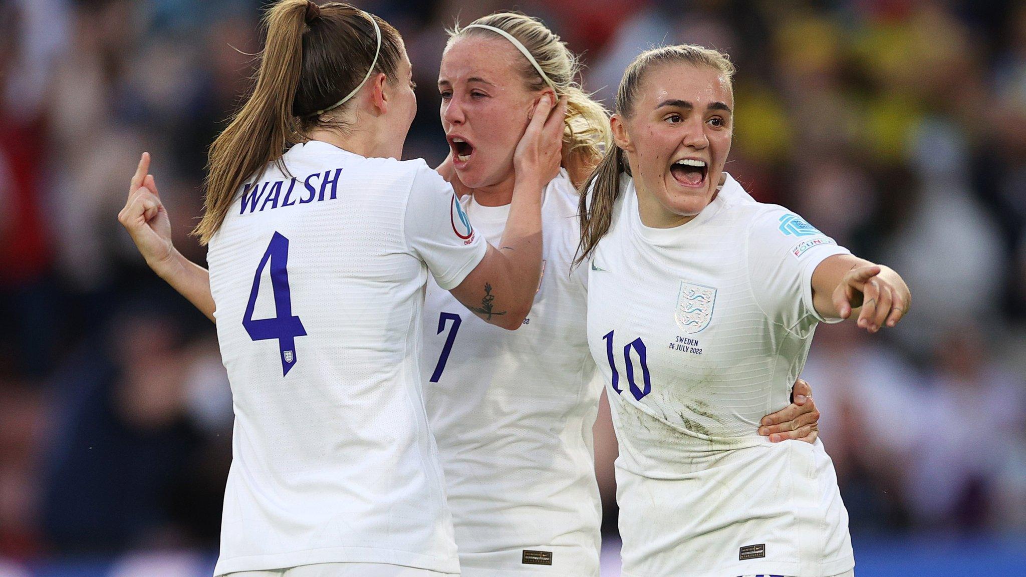 Beth Mead celebrates