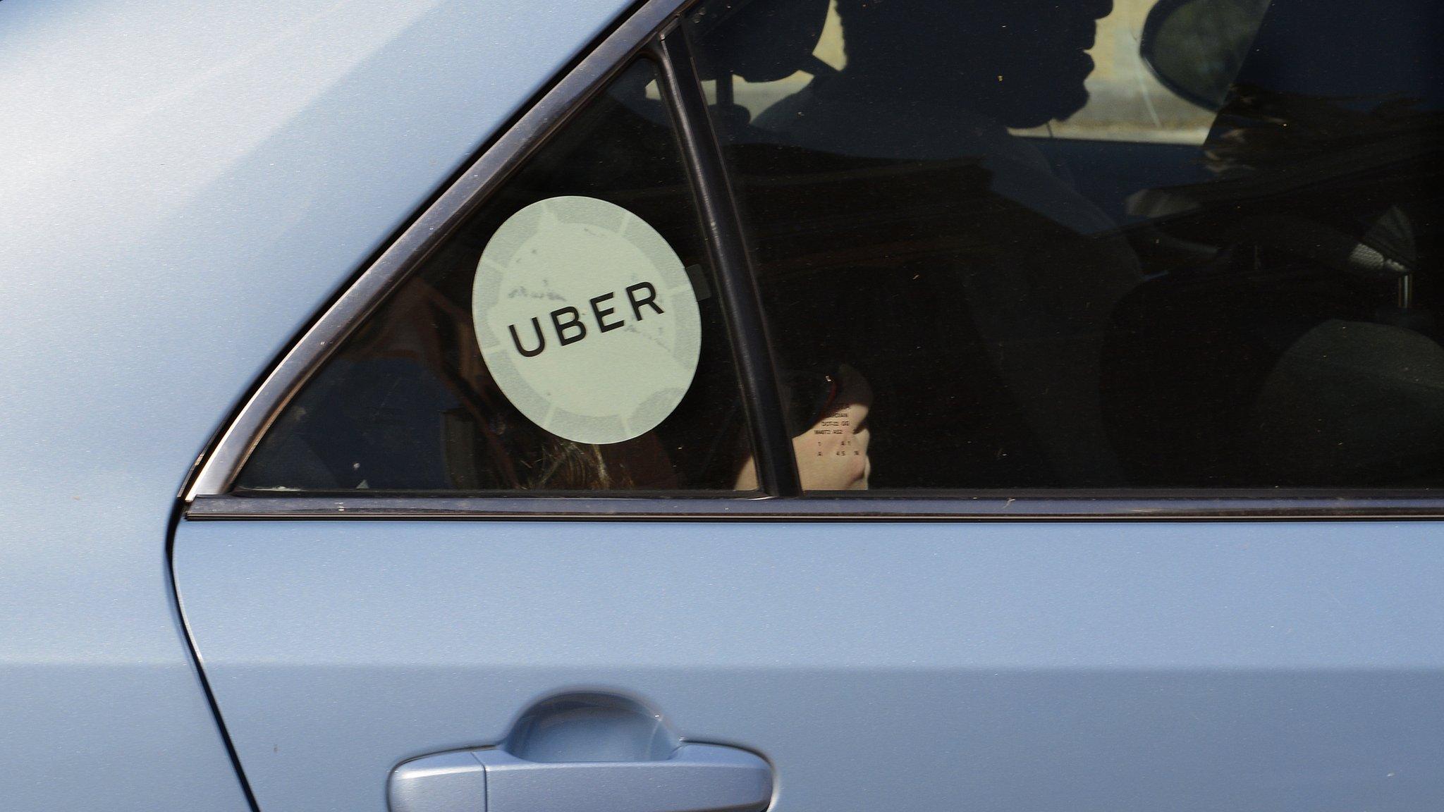 An Uber car