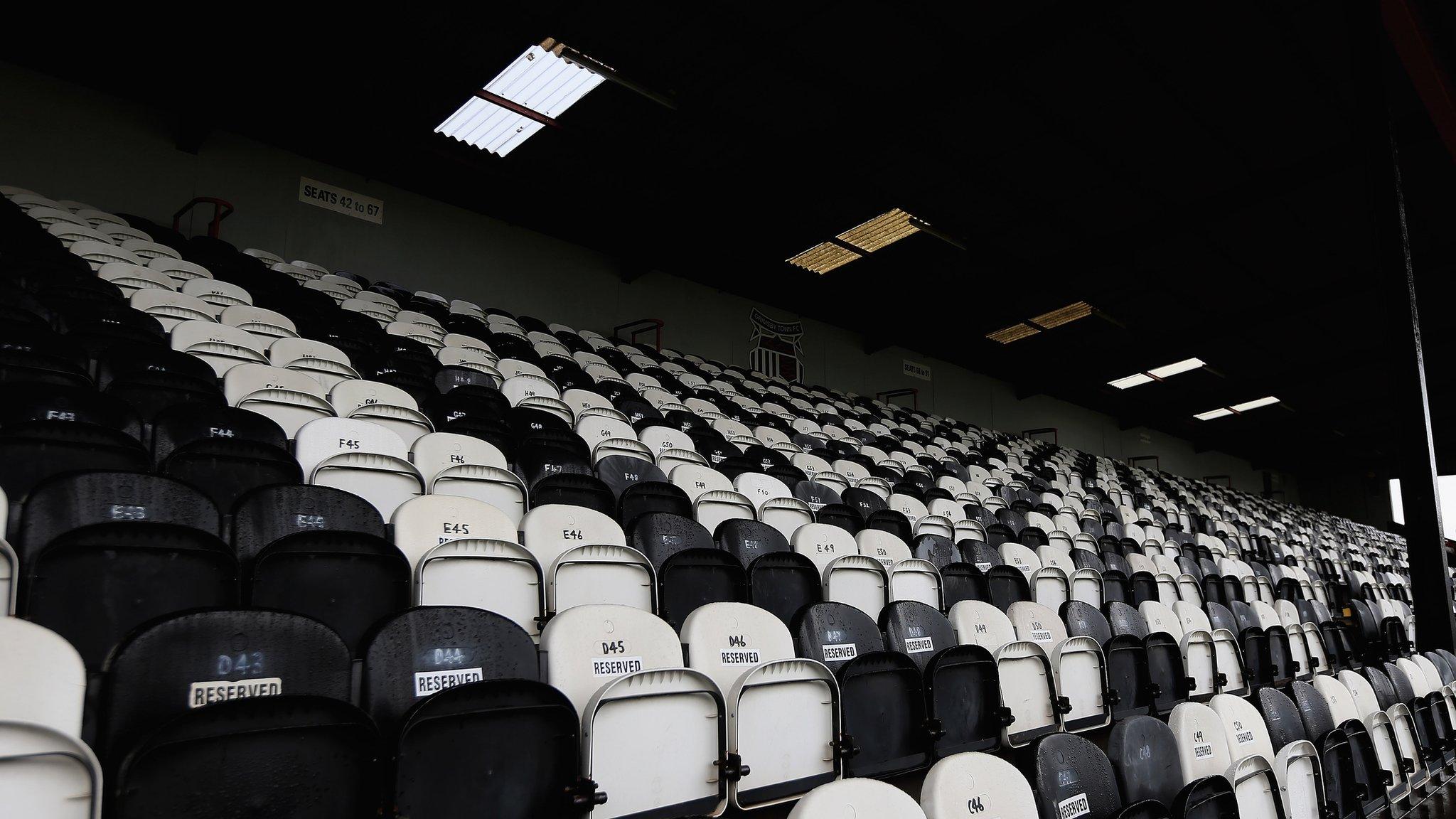 Empty seats at Blundell Park