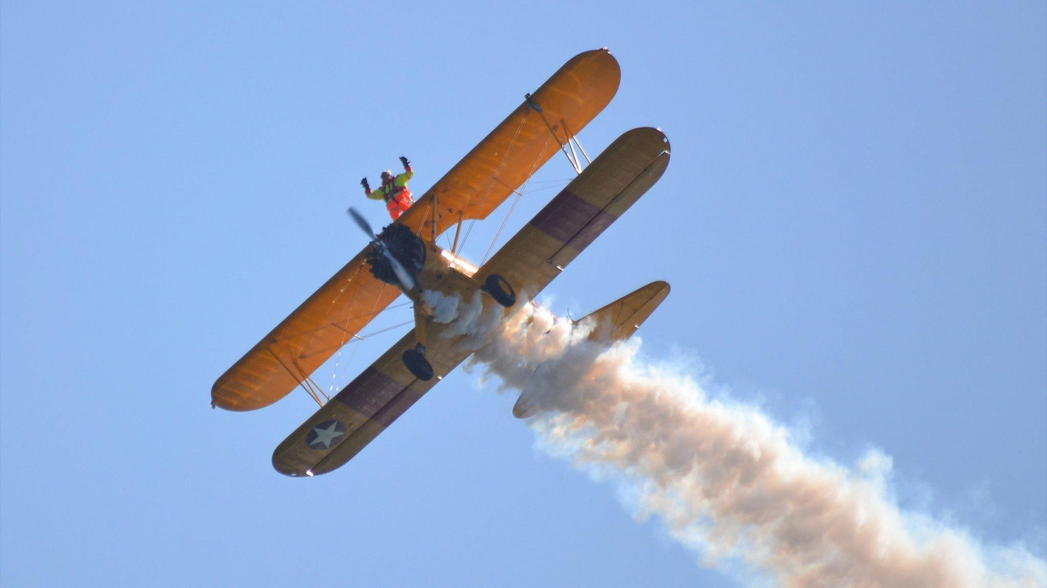 Wingwalker in the 2015 Guernsey Air Display