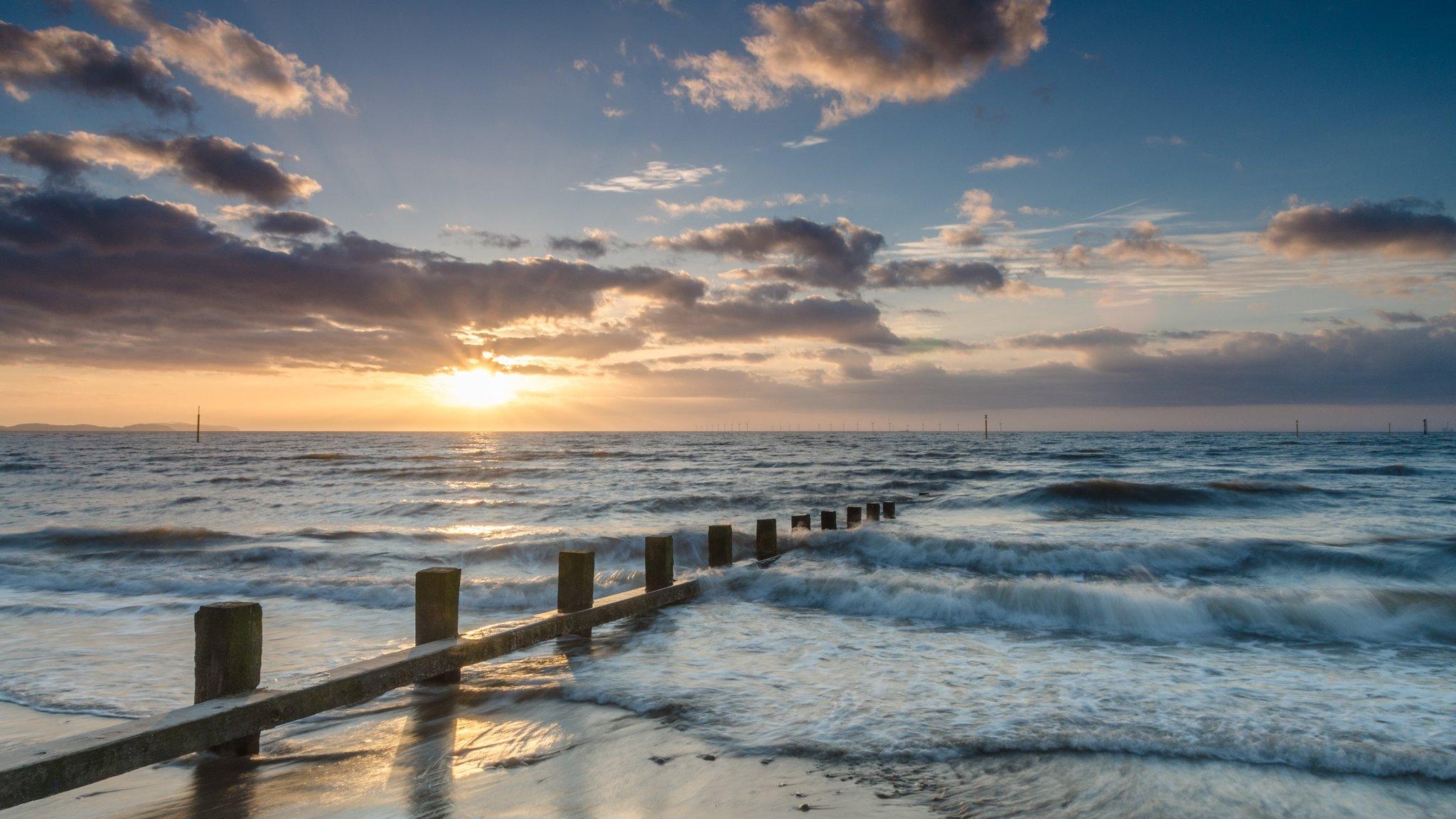 The spill happened off the north Wales coast on Monday