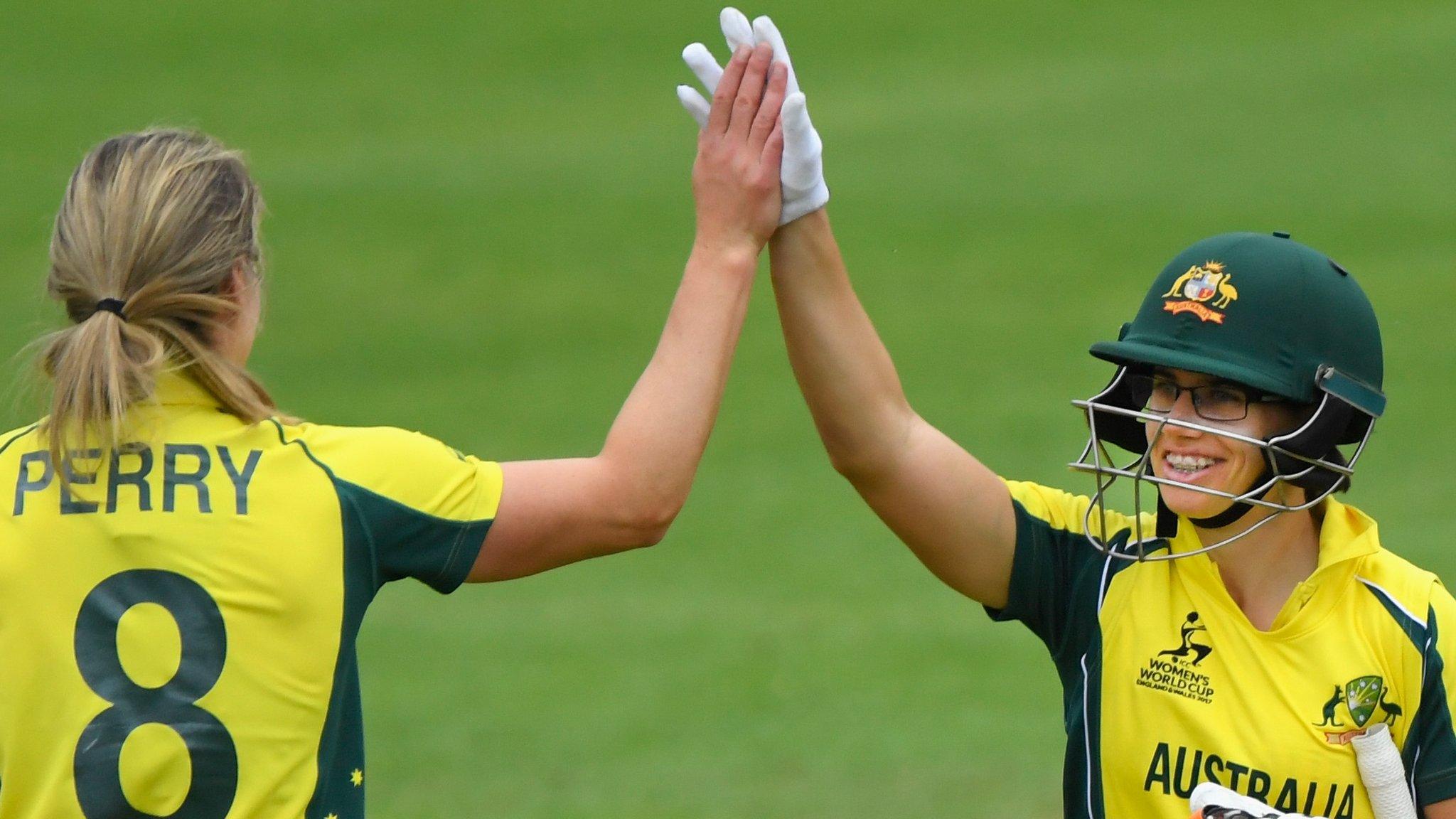 Australia women celebrate