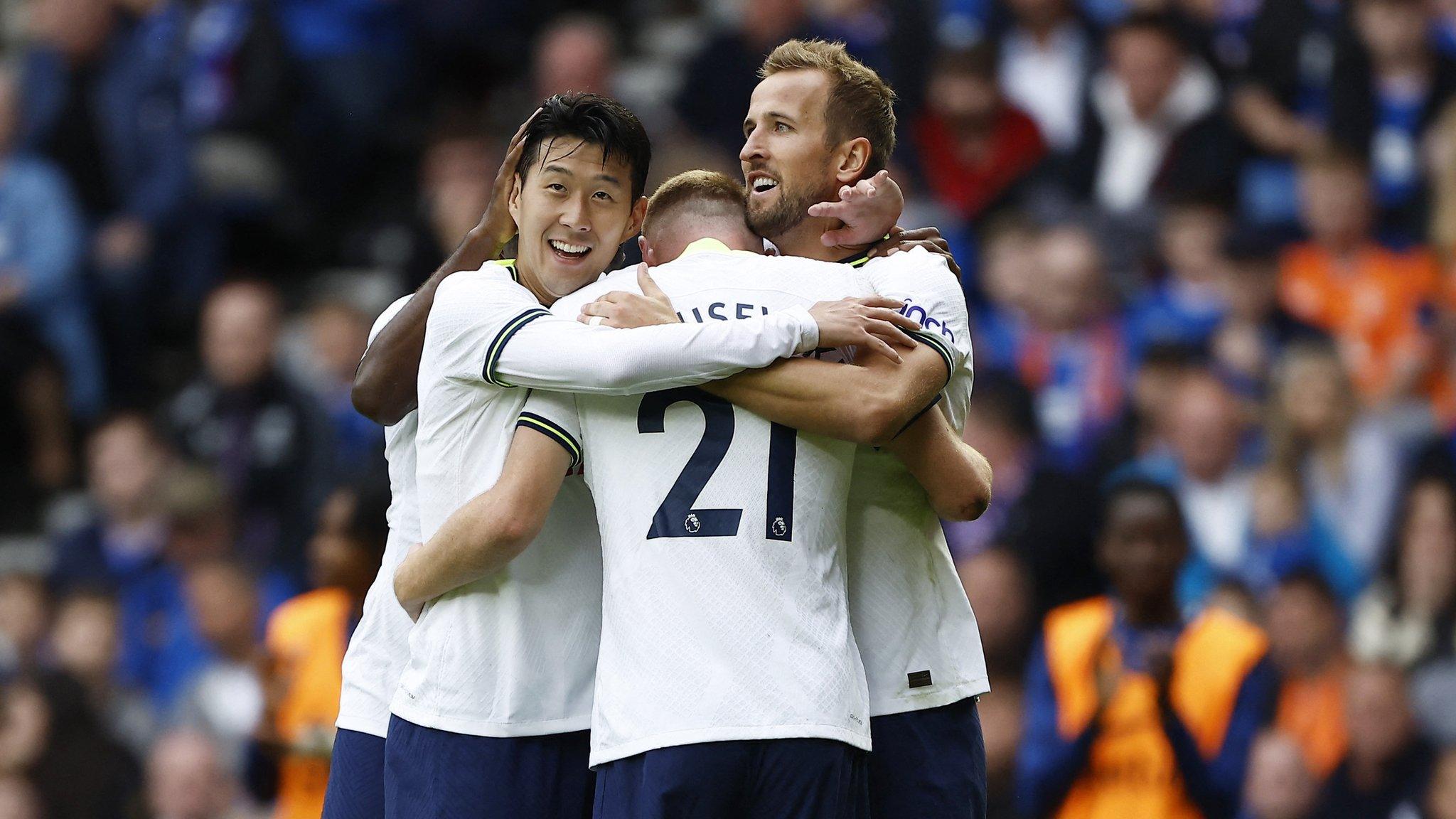 Spurs celebrate a goal against Rangers