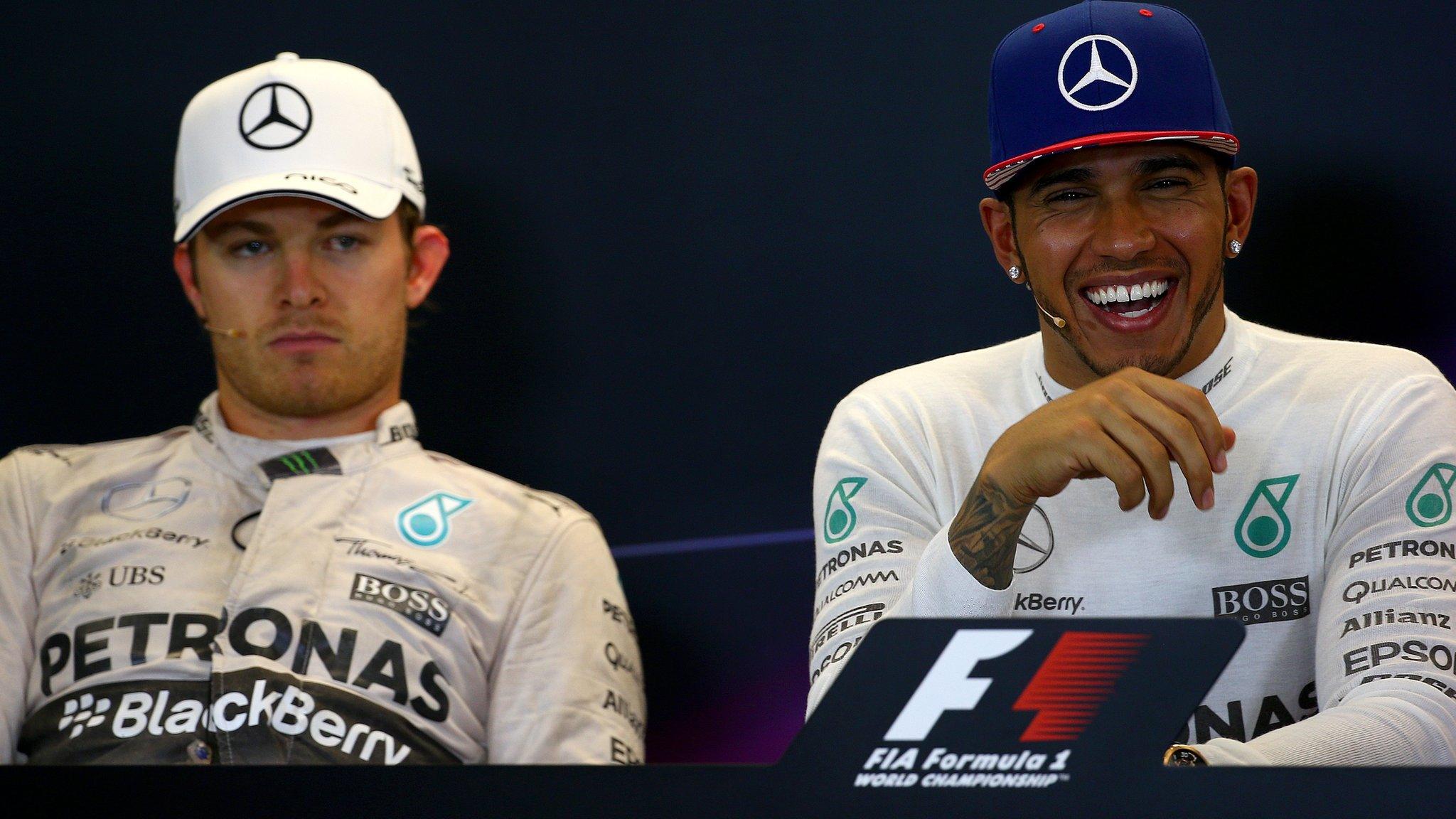 Nico Rosberg and Lewis Hamilton