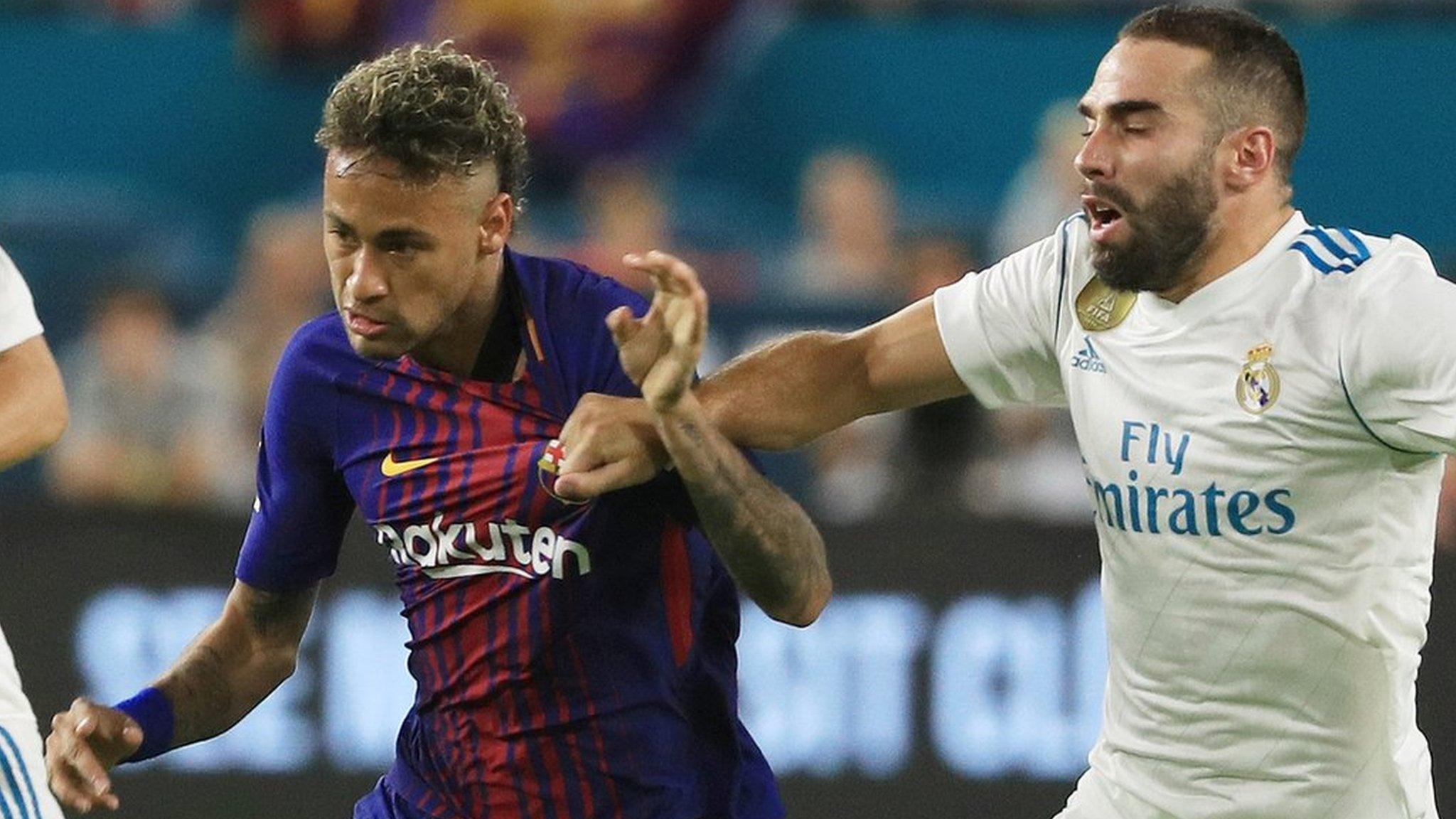 Neymar against Real Madrid