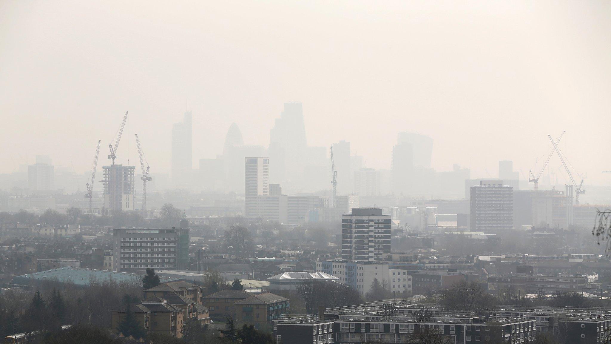 pollution london skyline