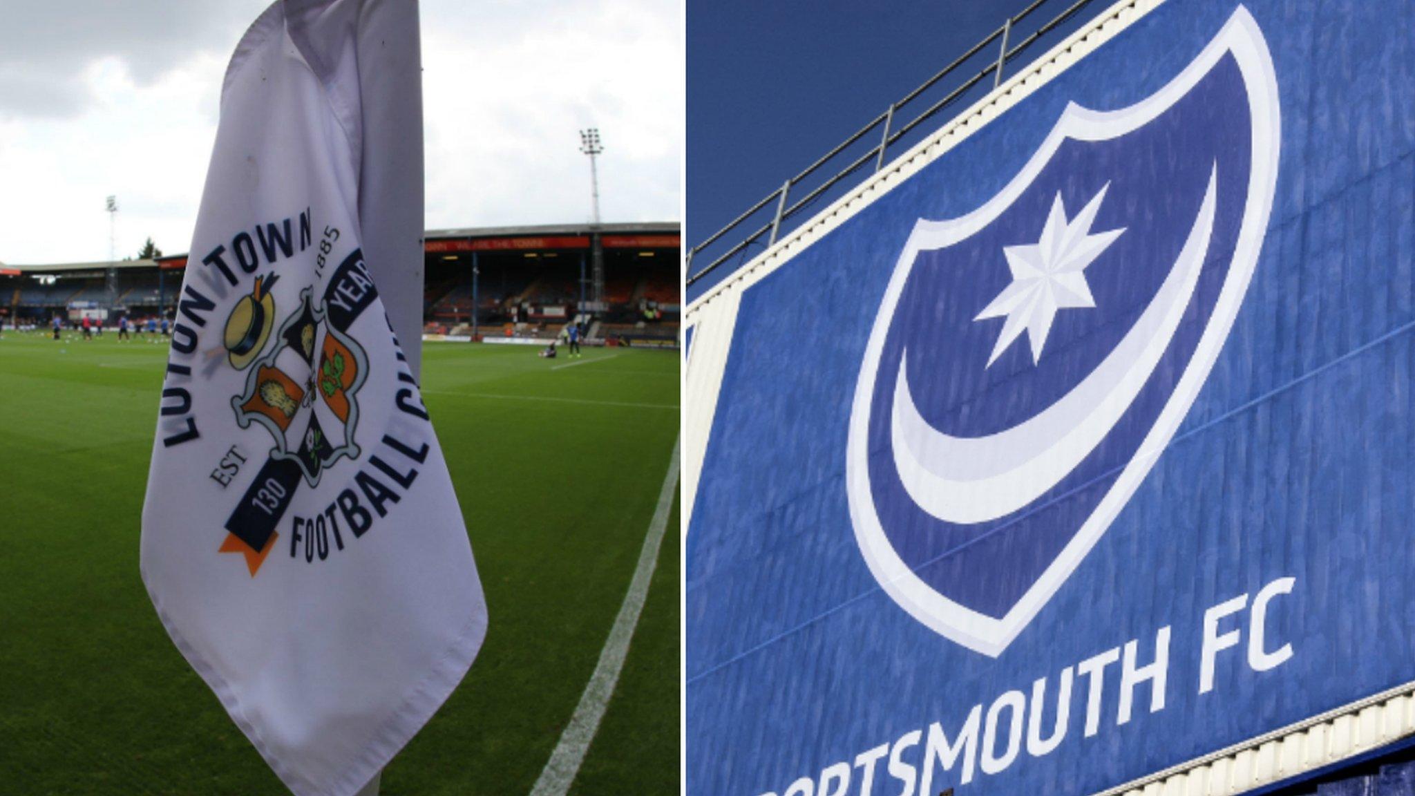 Luton Town and Portsmouth logos