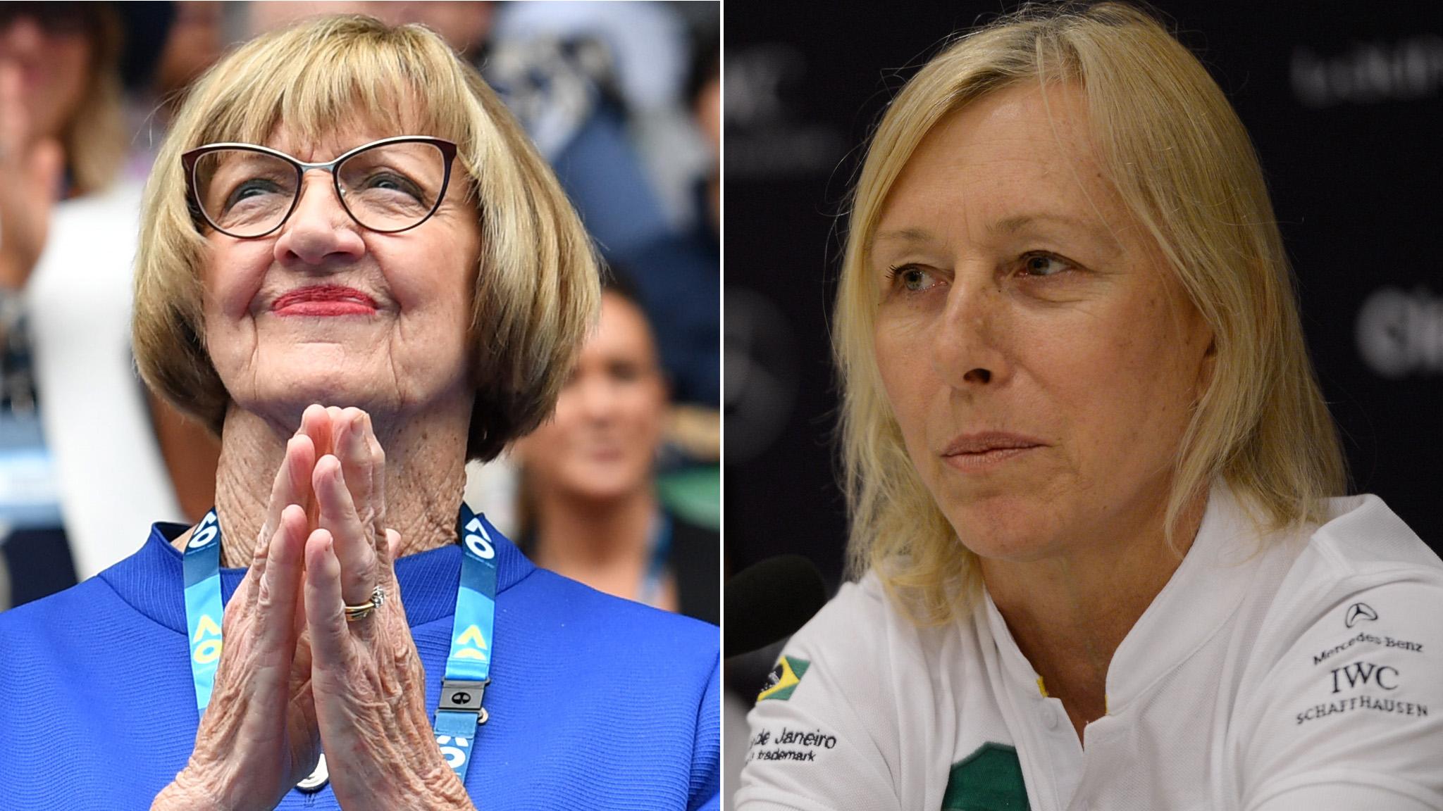 Margaret Court and Martina Navratilova