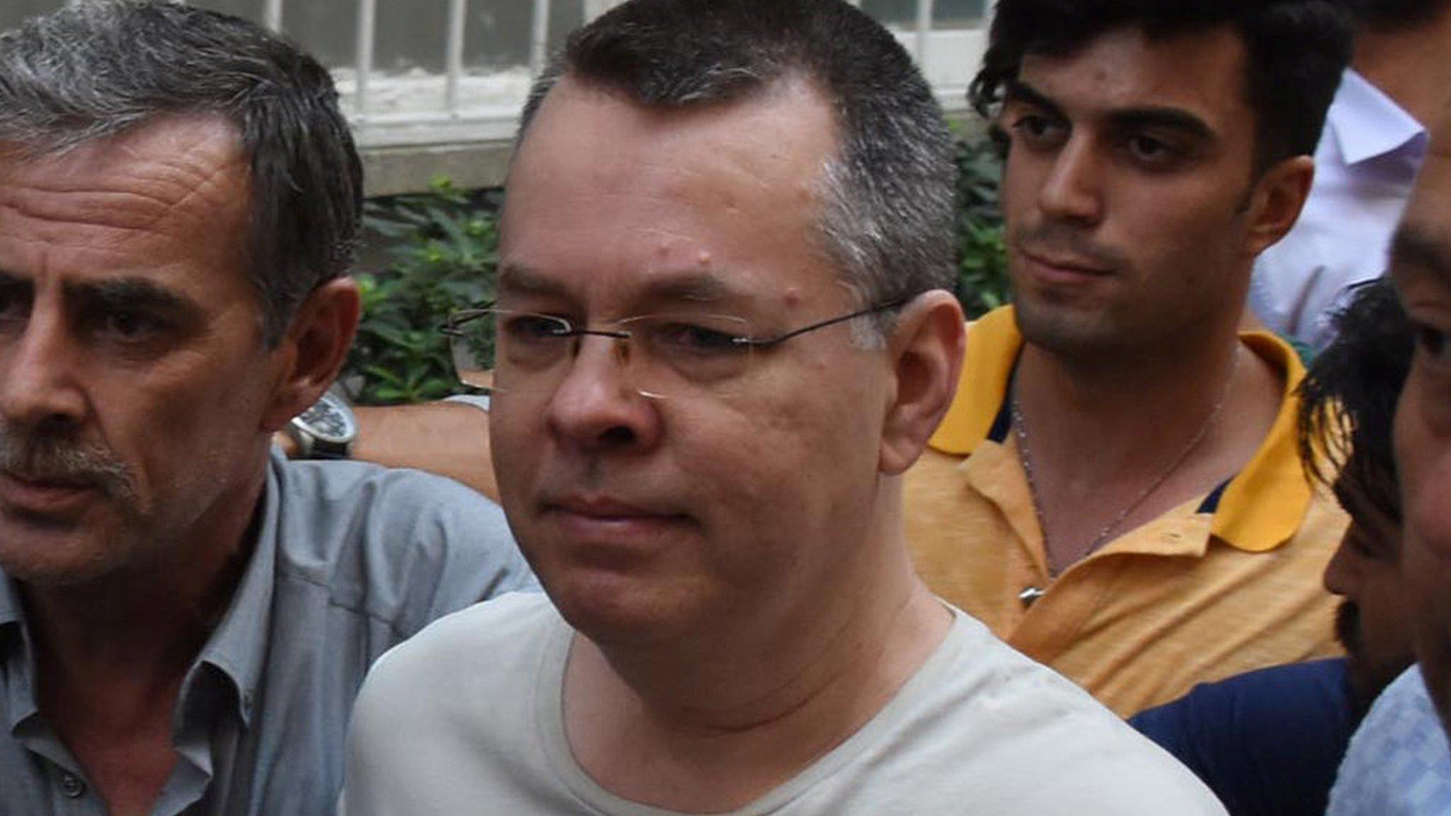 US pastor Andrew Brunson arrives at his home after being released from prison in Izmir, Turkey July 25, 2018