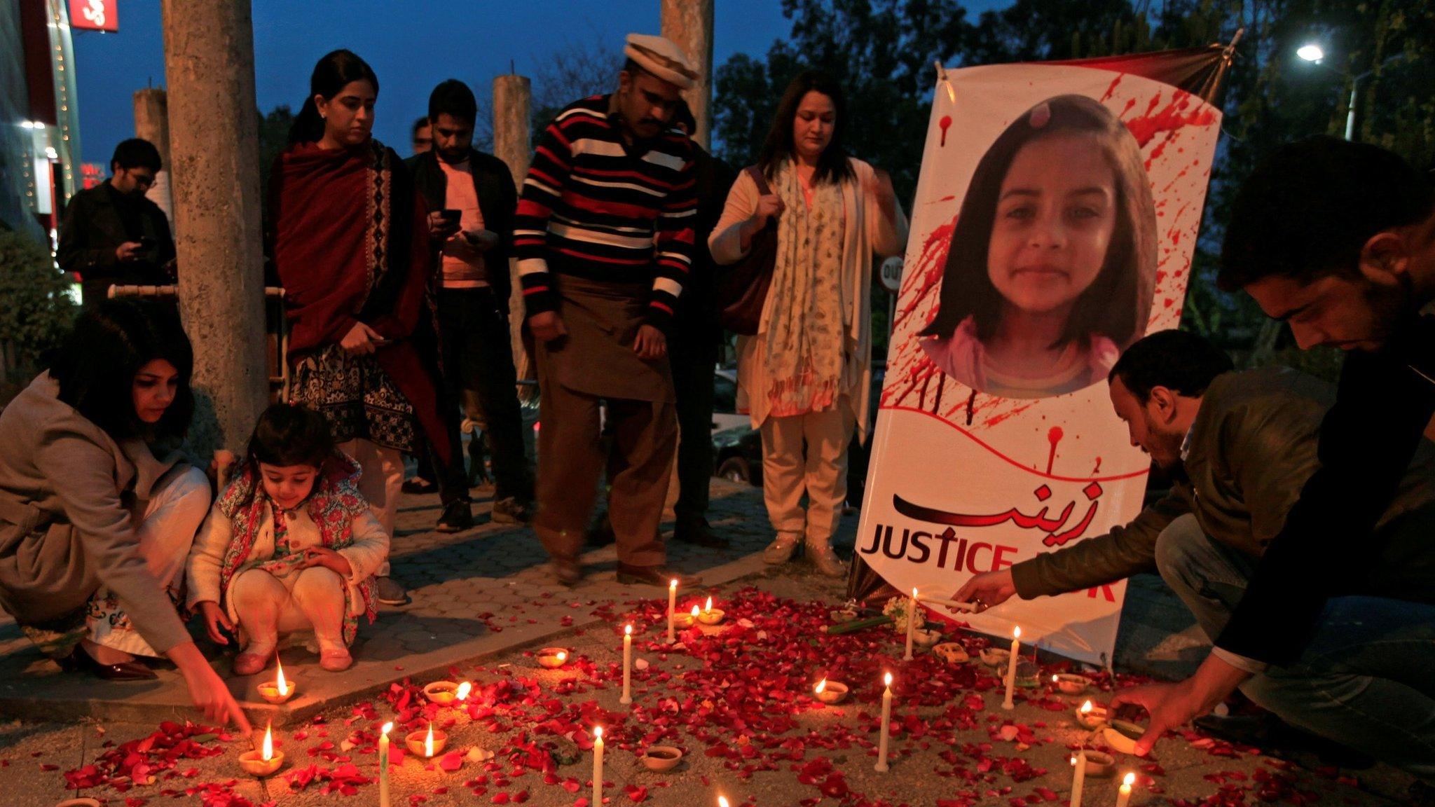 A candlelight vigil for Zainab in Islamabad