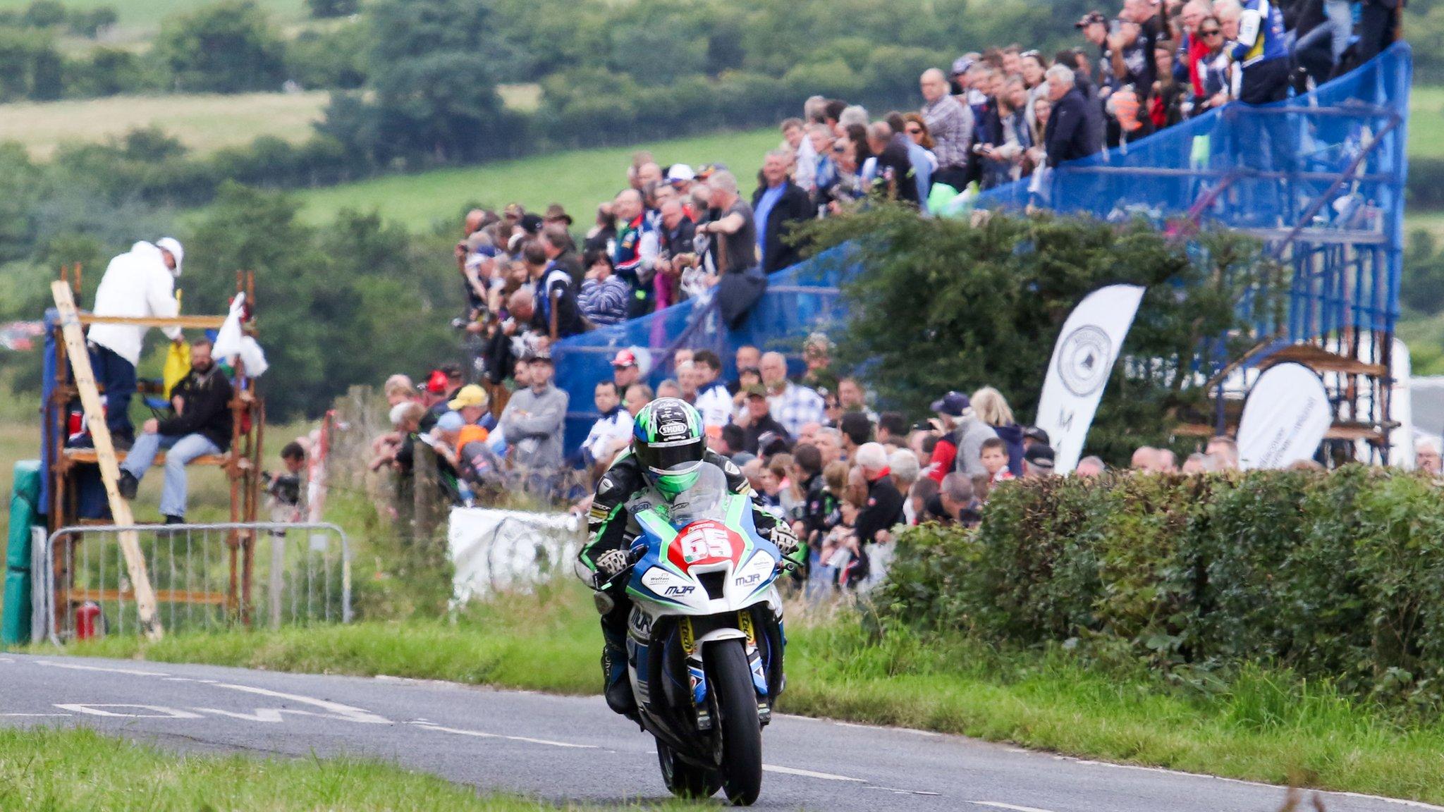 Michael Sweeney in action at last year's Armoy Road Races