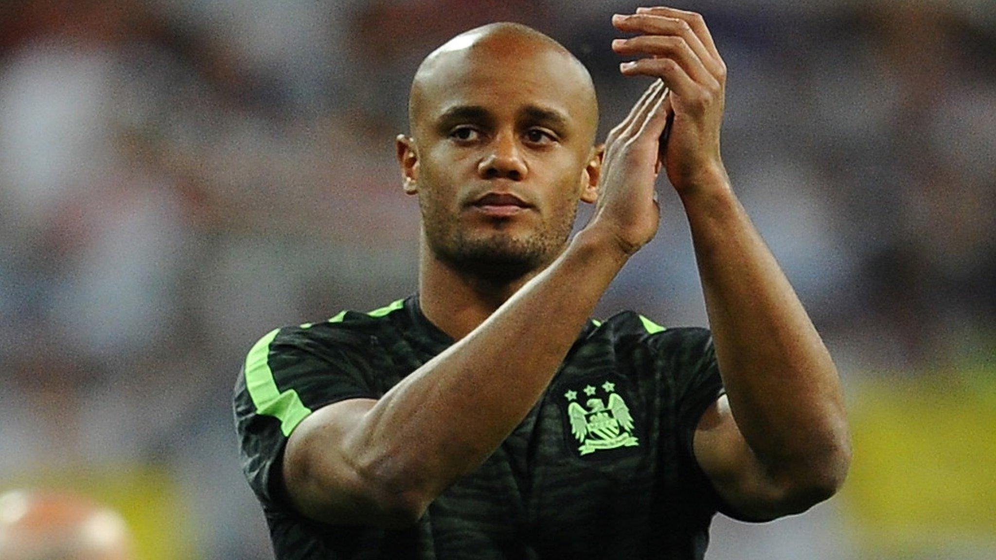 Vincent Kompany applauds supporters