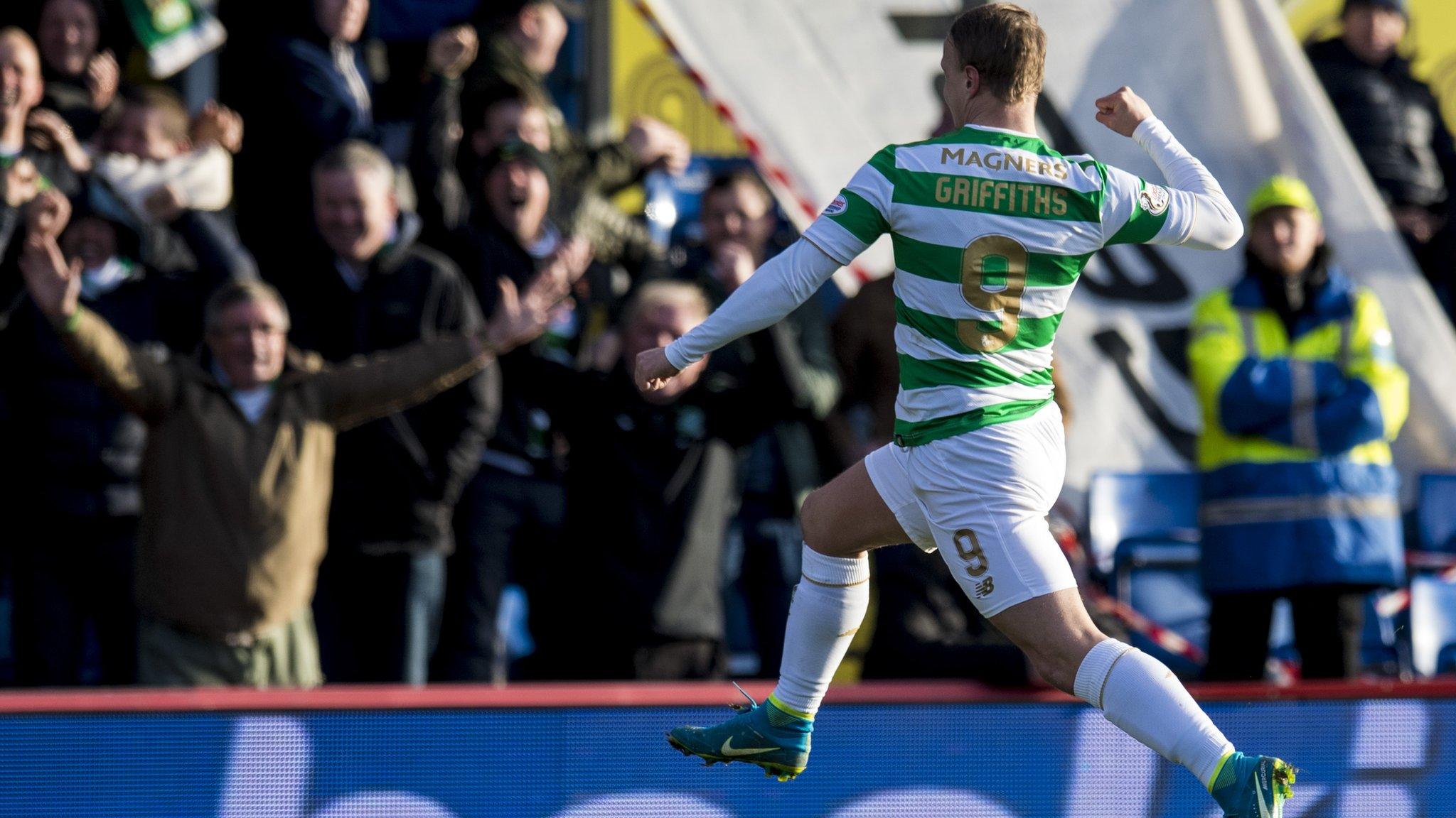 Celtic striker Leigh Griffiths celebrates