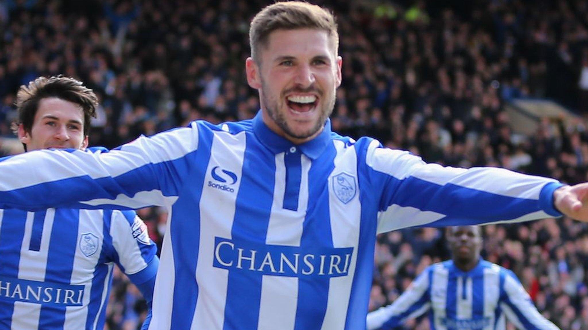 Gary Hooper celebrates scoring Sheffield Wednesday's opening goal