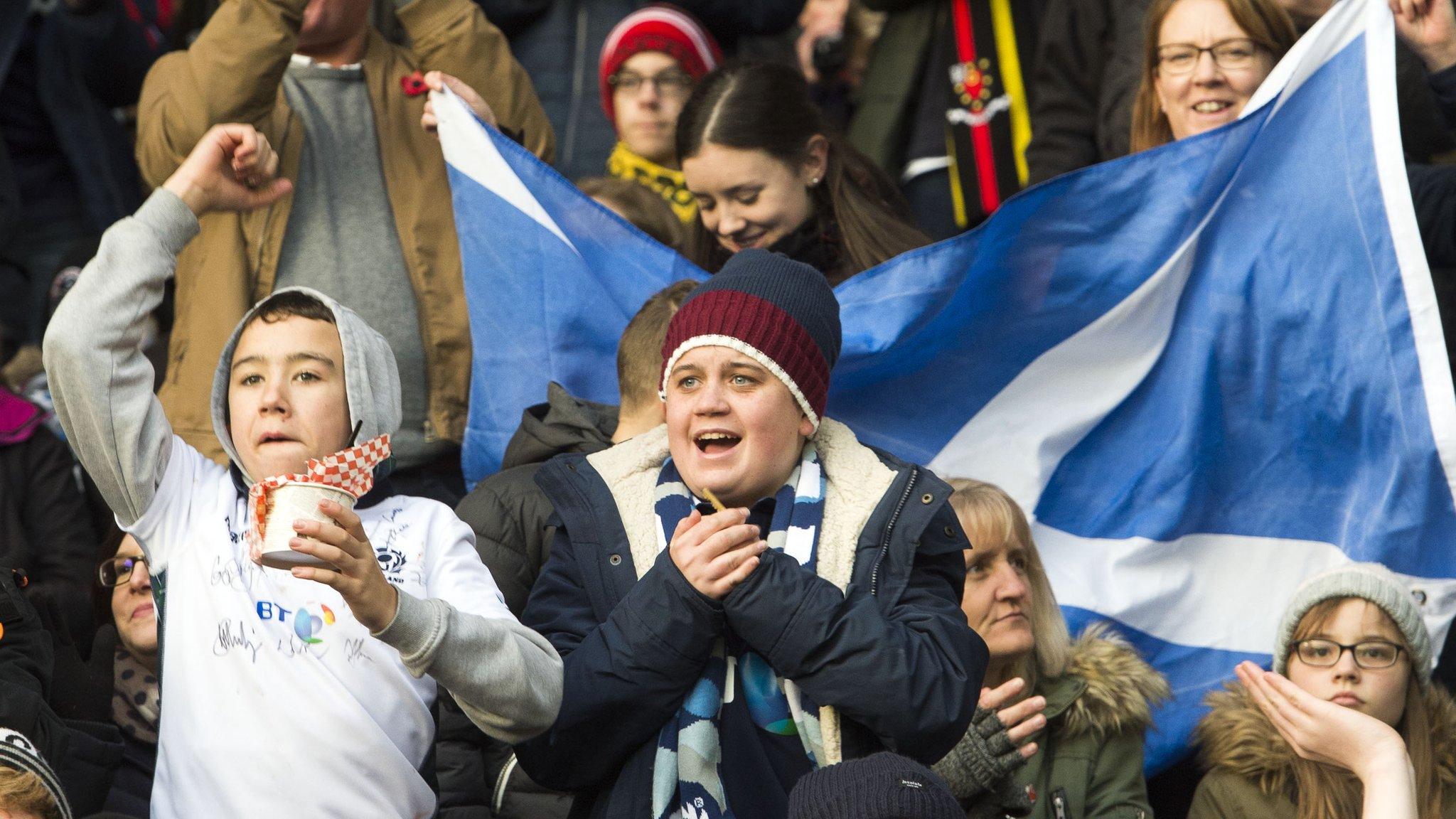 Scotland fans at Murrayfield