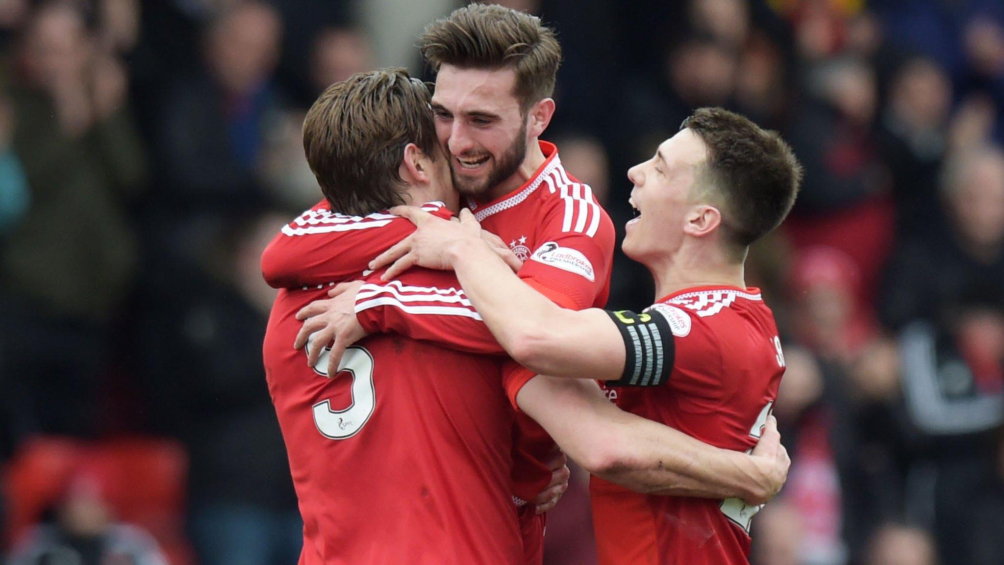 Ash Taylor, Graeme Shinnie and Ryan Jack