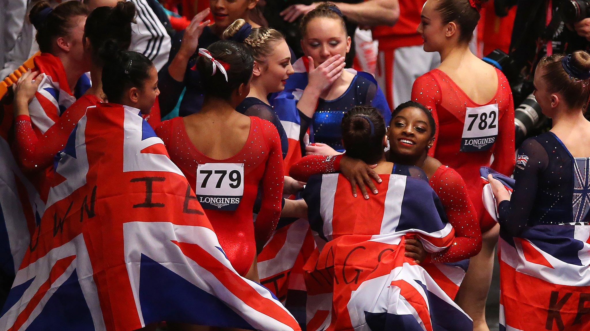 the GB team celebrate