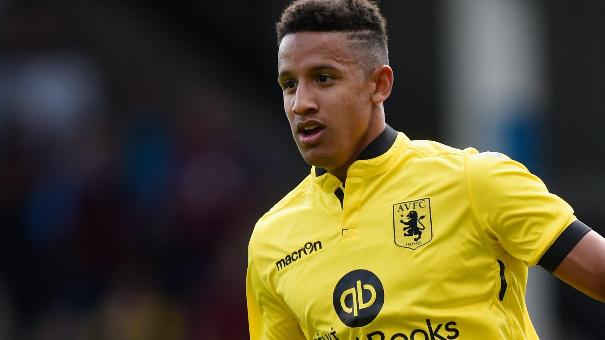 CAllum Robinson playing for Aston Villa