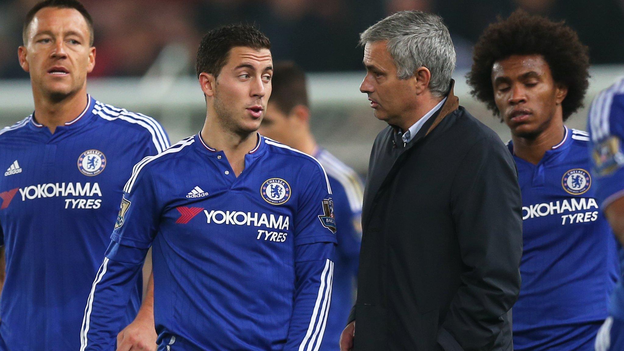 Eden Hazard and Jose Mourinho