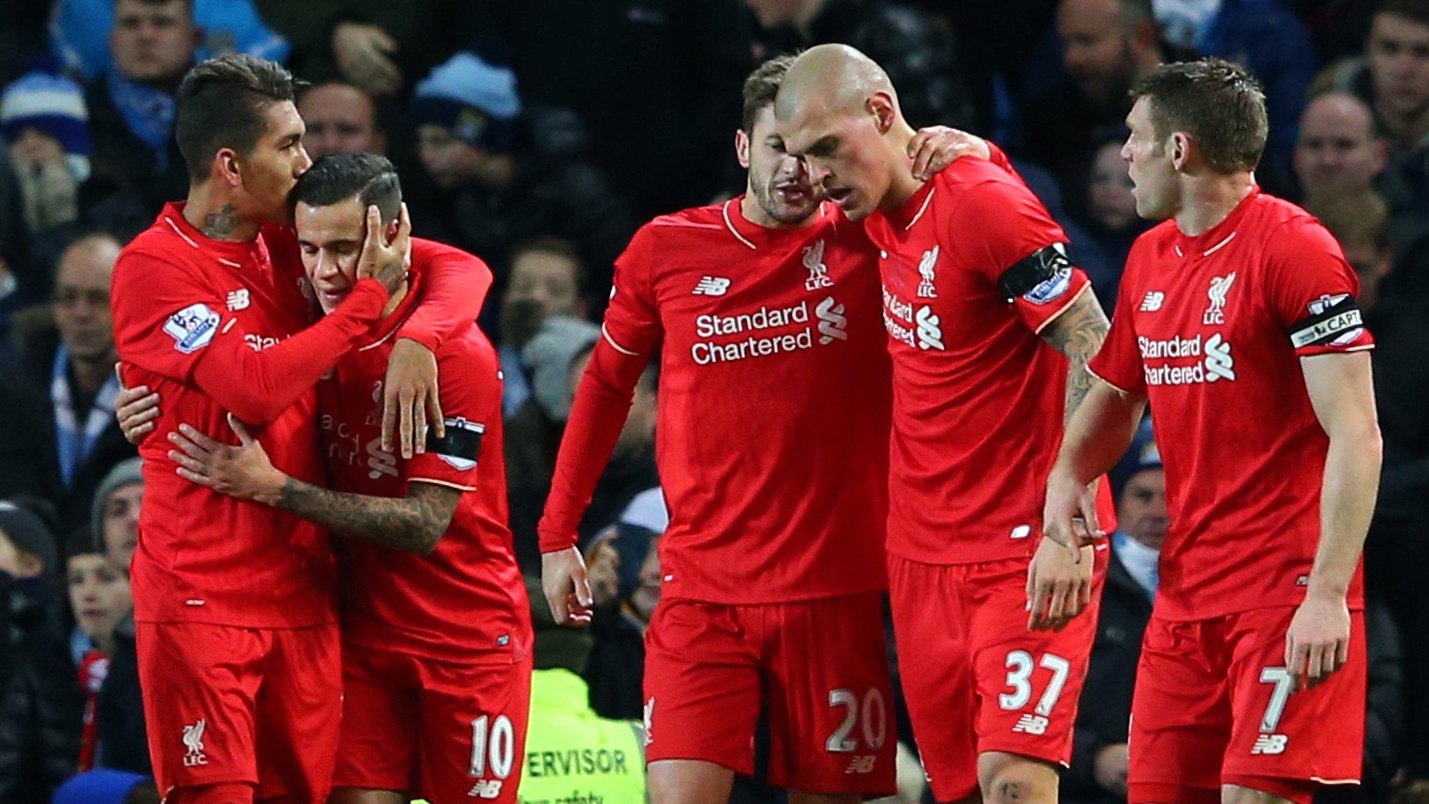 Liverpool players celebrate