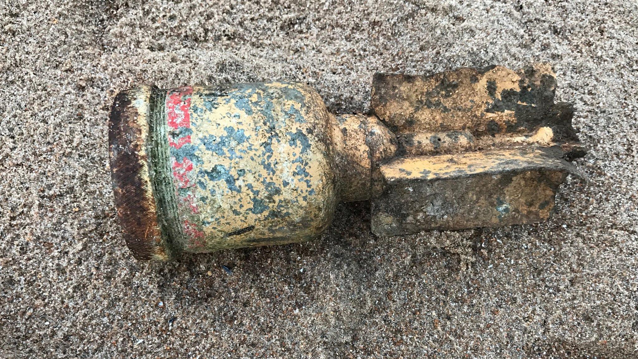 Mortar bomb found at Rosemarkie