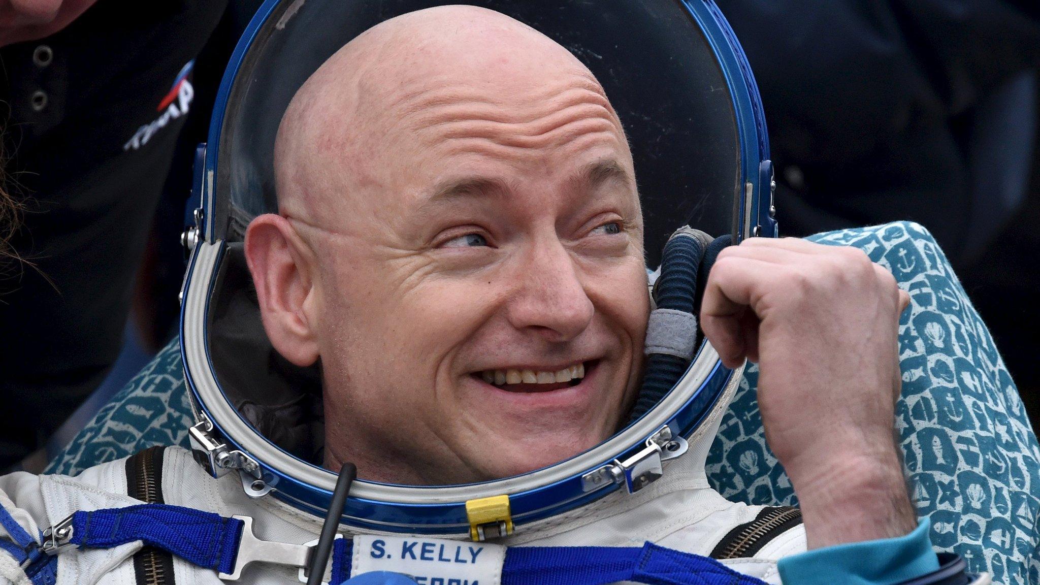 Scott Kelly after touchdown in Kazakhstan. 2 March 2016