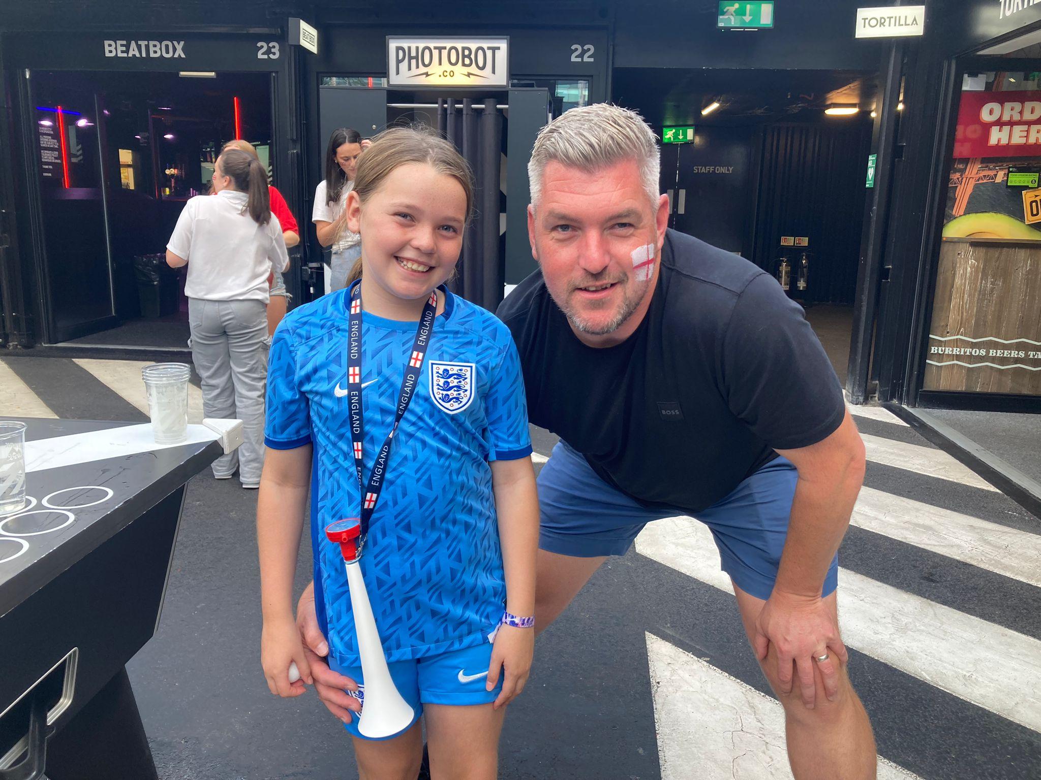 Isla Burton, 10, with her dad Luke