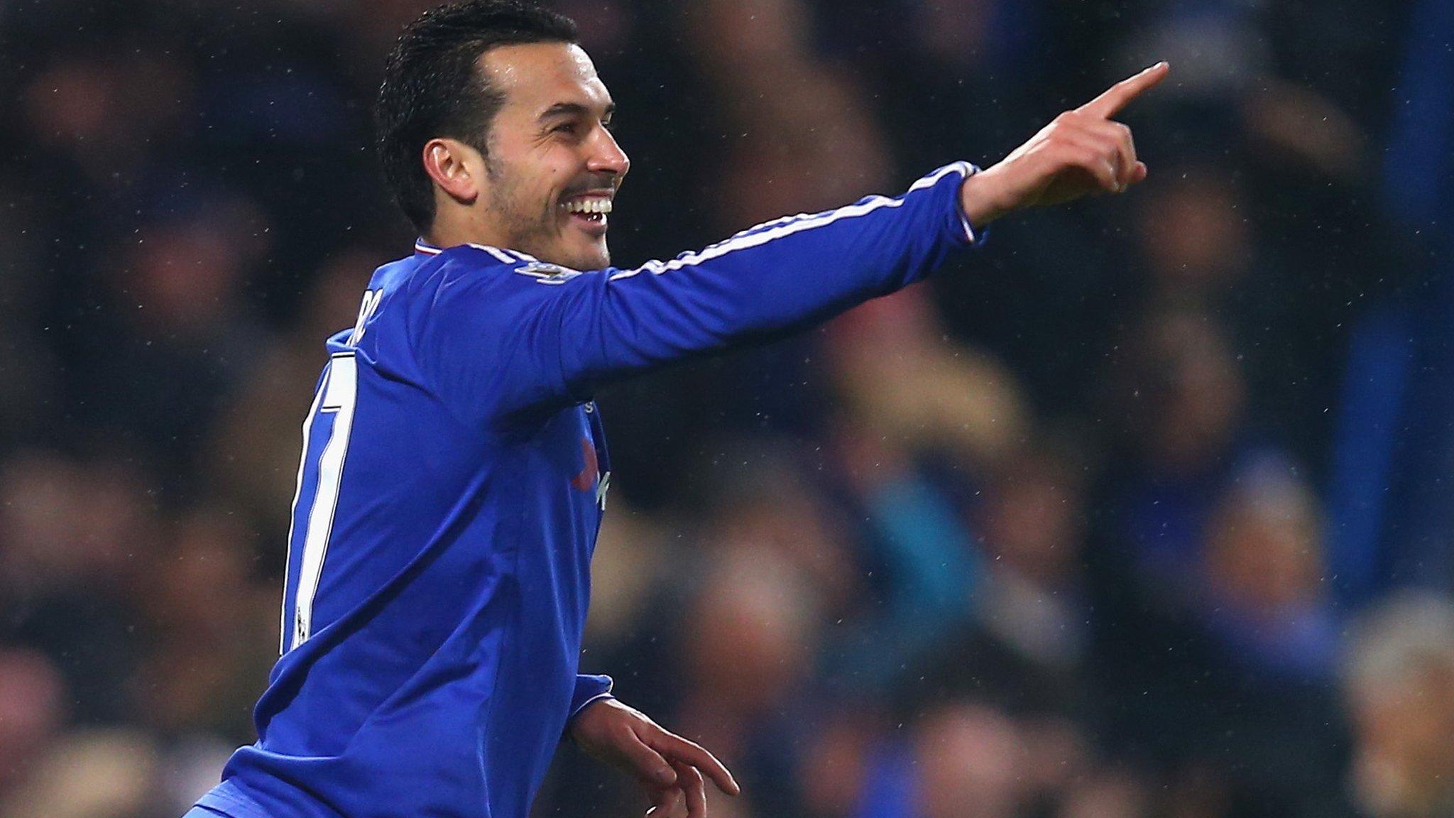 Pedro of Chelsea celebrates